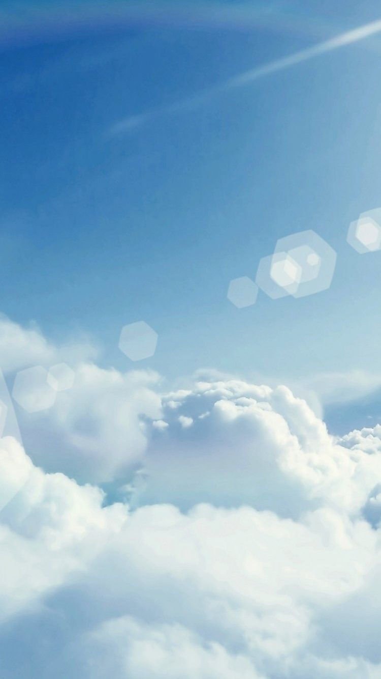 Nuvole bianche cielo azzurro, 750x1334 Full HD Verticale, Smartphone