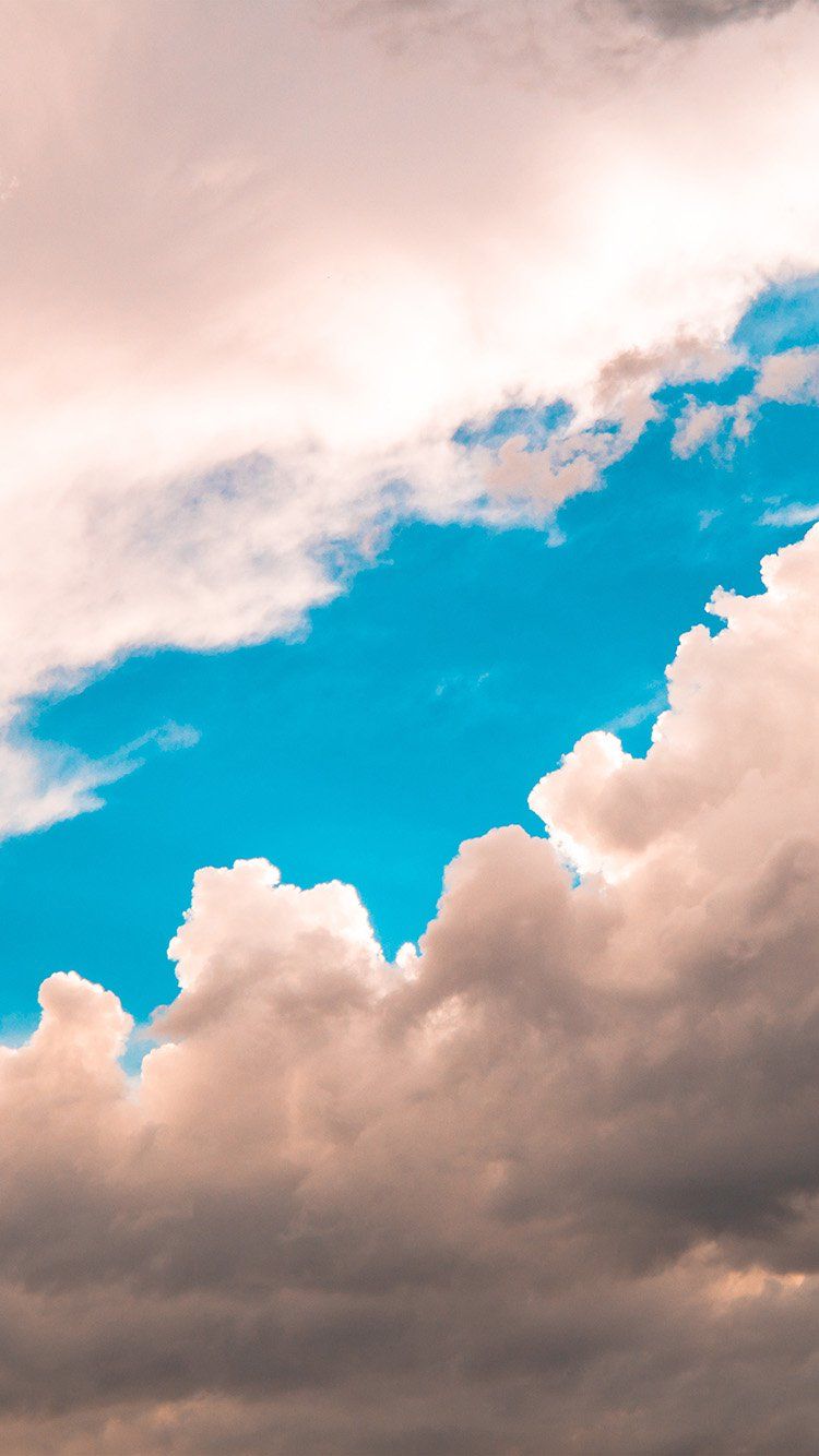 Cielo azzurro tra nuvole, 750x1334 Full HD Verticale, Smartphone