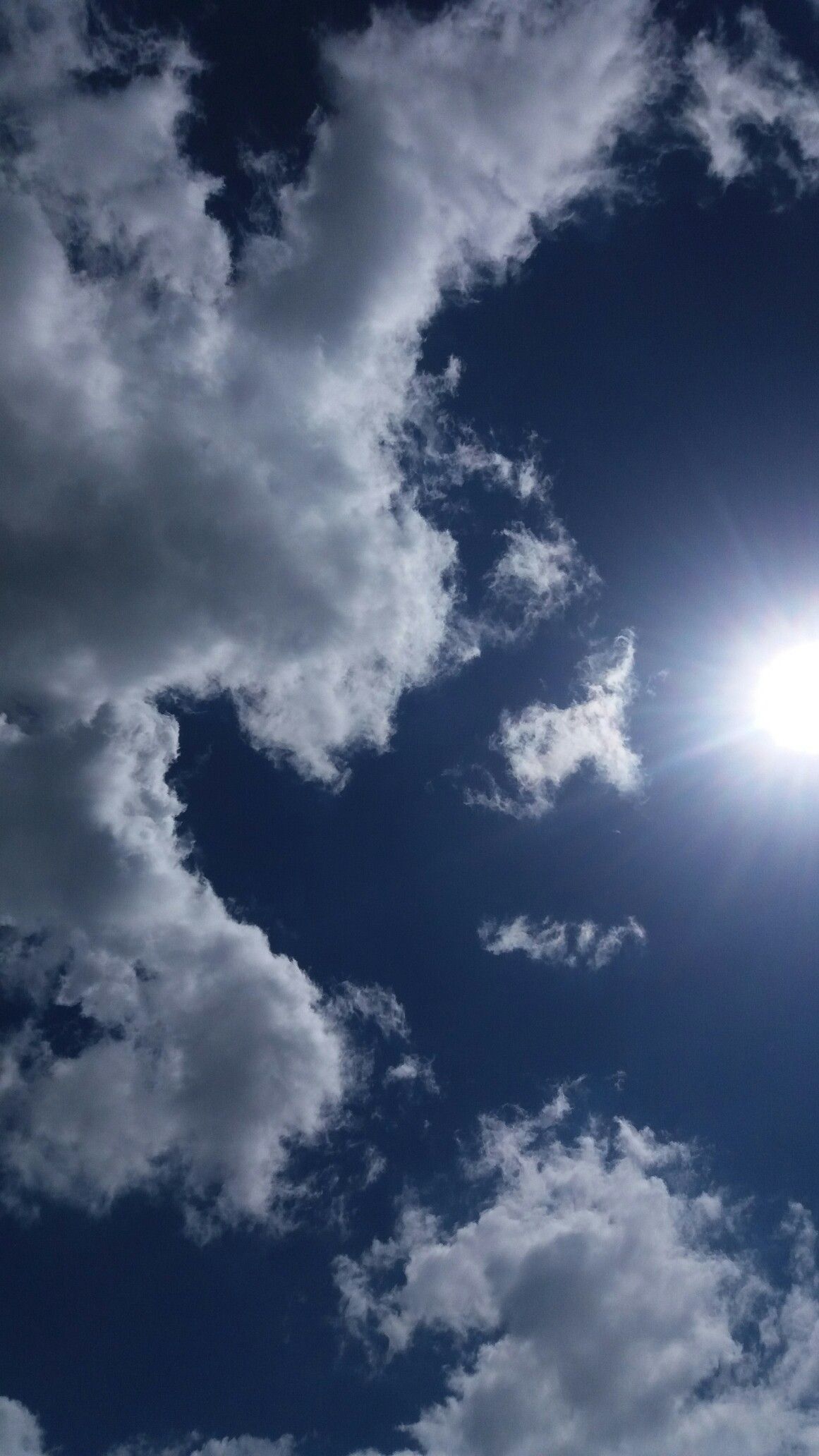 Nuvole bianche cielo blu, 1161x2064 Full HD Verticale, Smartphone