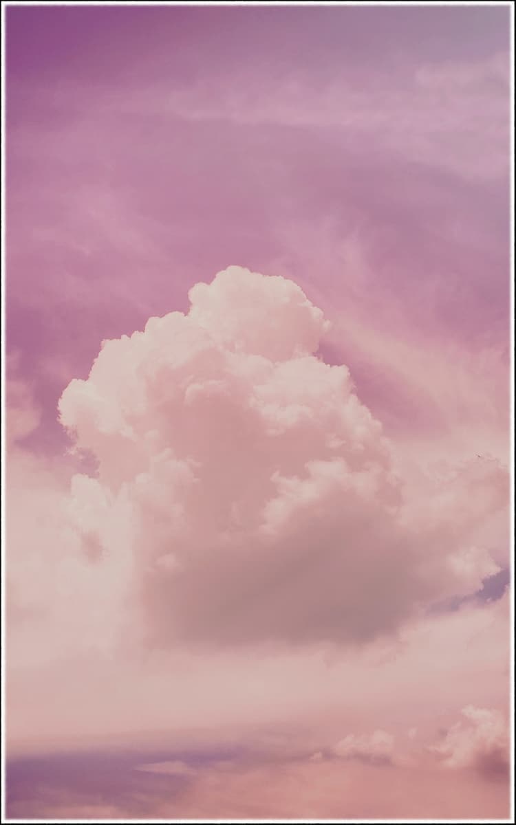 Cielo rosa con nuvola, 750x1200 Verticale, Telefono