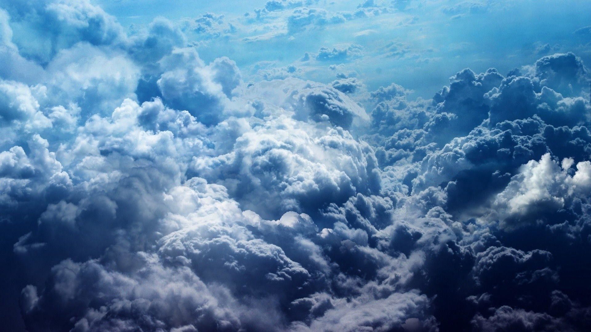 Nuvole blu dall'alto, 1920x1080 1080p, PC