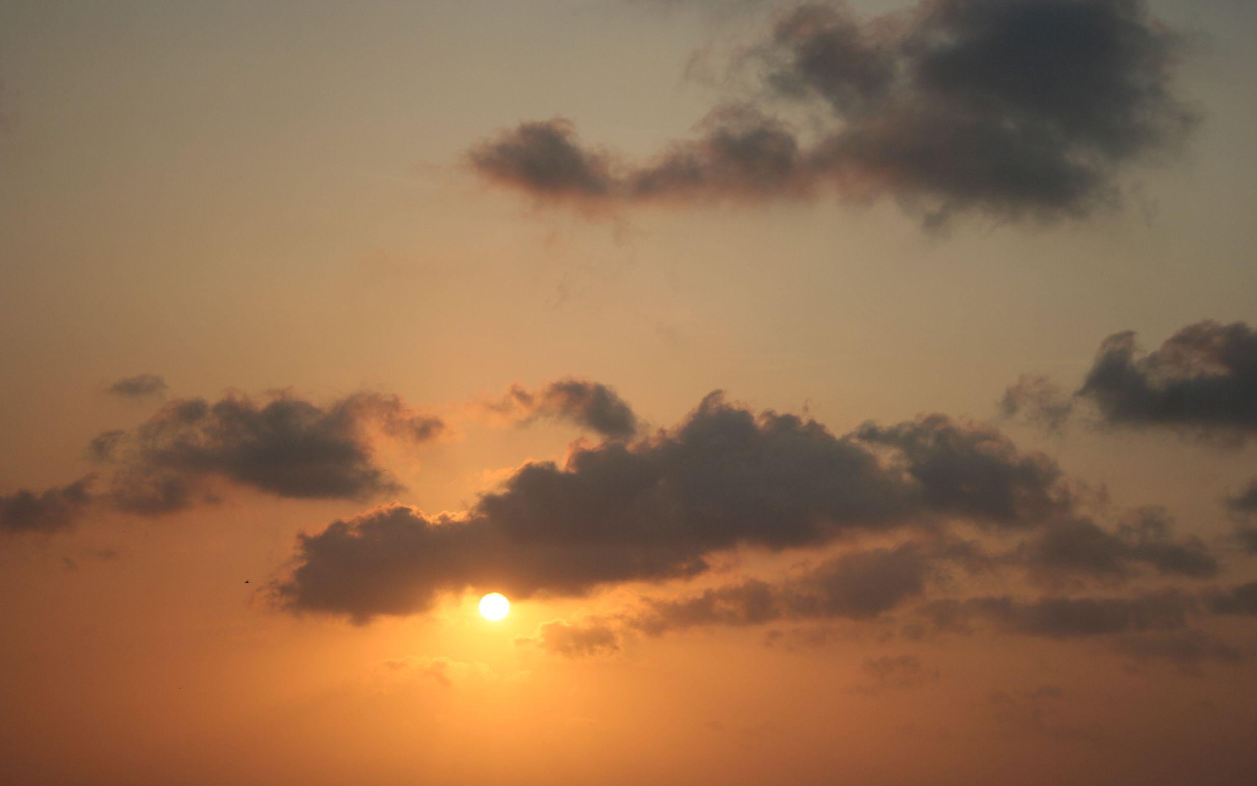 Tramonto tra le nuvole arancione, 2560x1600 2K+, Desktop