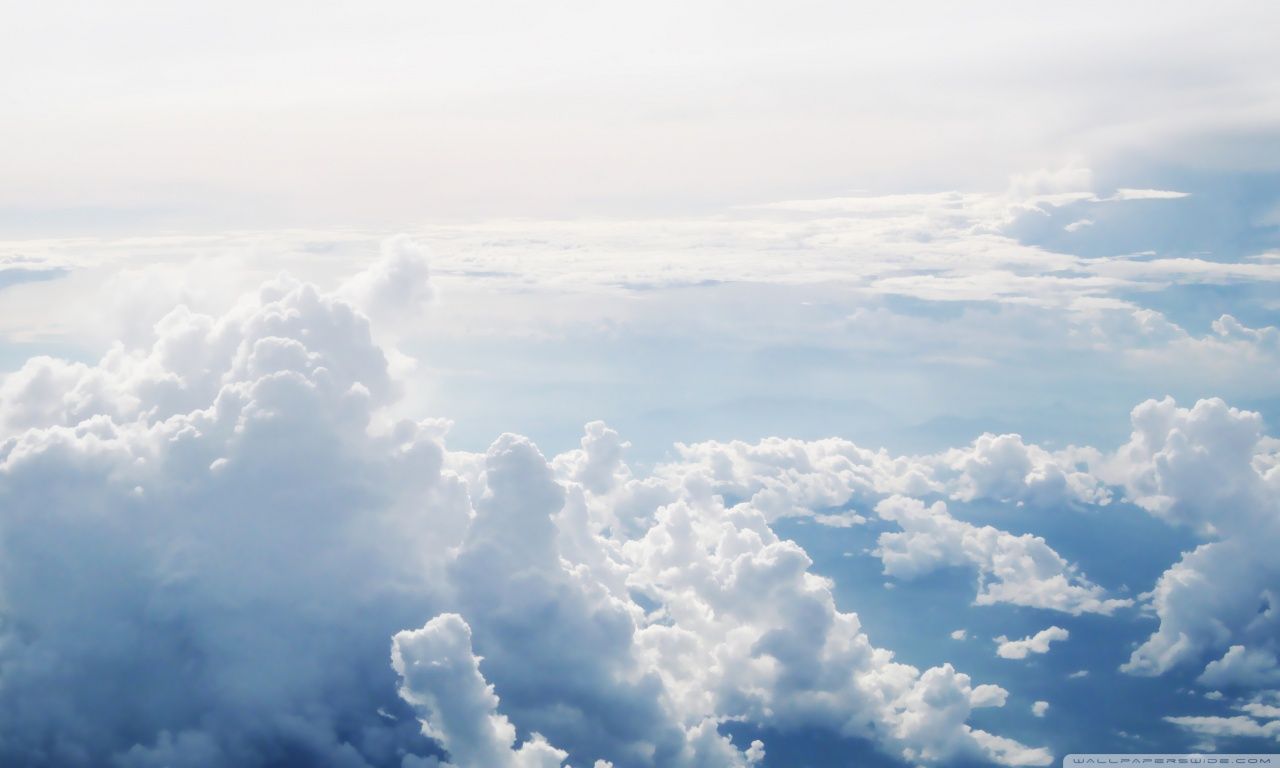 Nuvole bianche vista aerea, 1280x768 720p, Laptop
