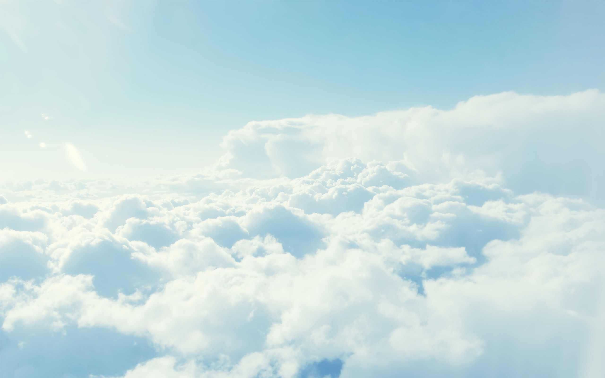 Nuvole bianche cielo azzurro, 2560x1600 WQXGA, Desktop