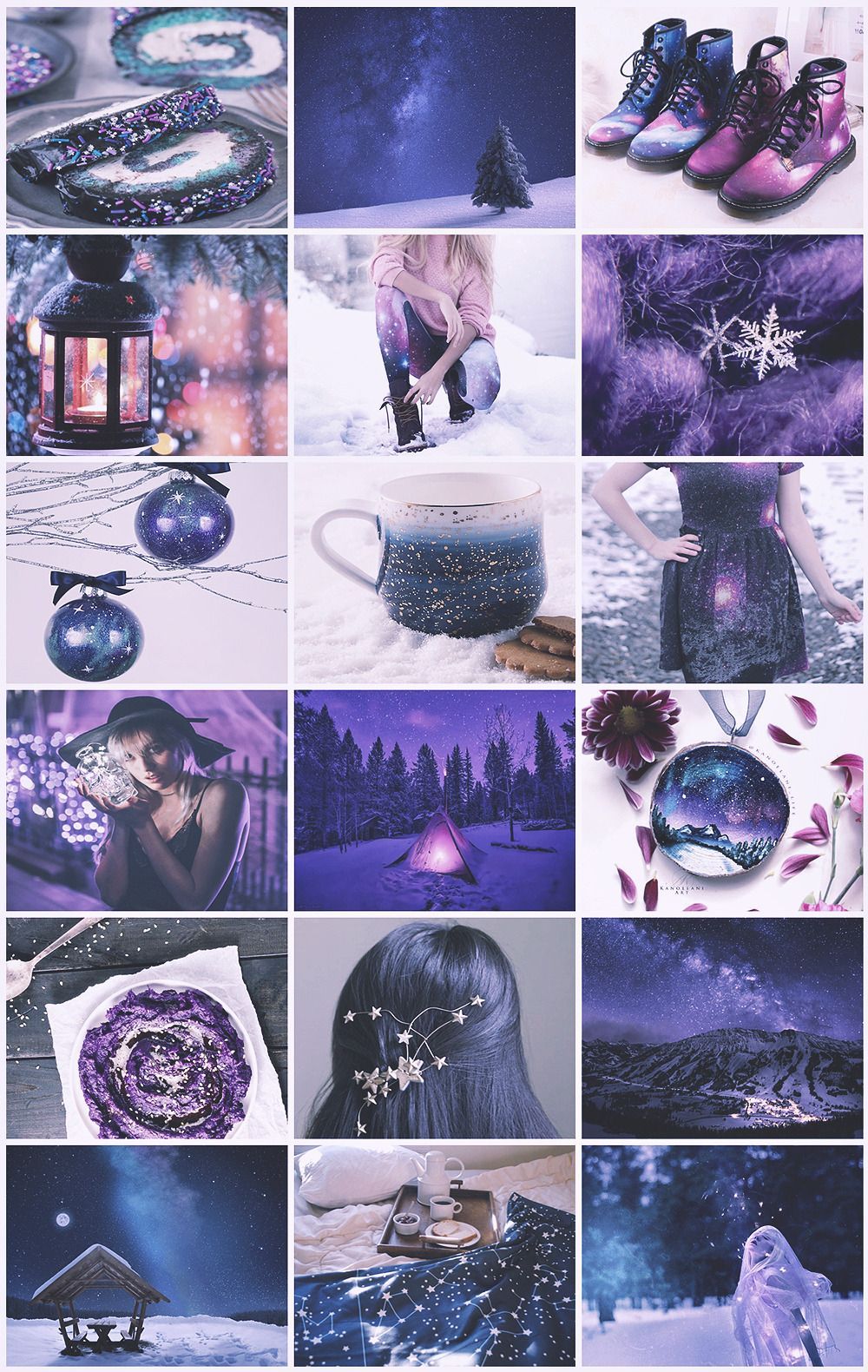 Mood board strega lunare blu, 853x1280 Full HD Verticale, Google Pixel