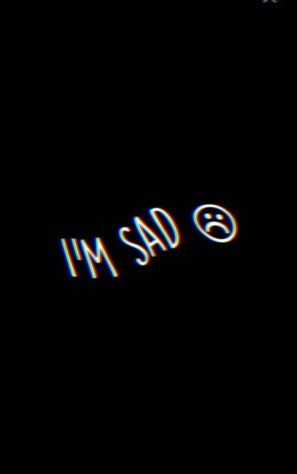 Scritta I'm Sad neon, 998x1592 Full HD Verticale, Samsung Galaxy