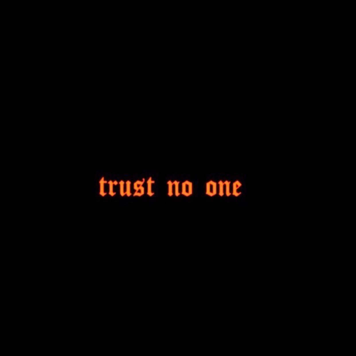 Testo trust no one nero, 1242x1242 HD, Desktop
