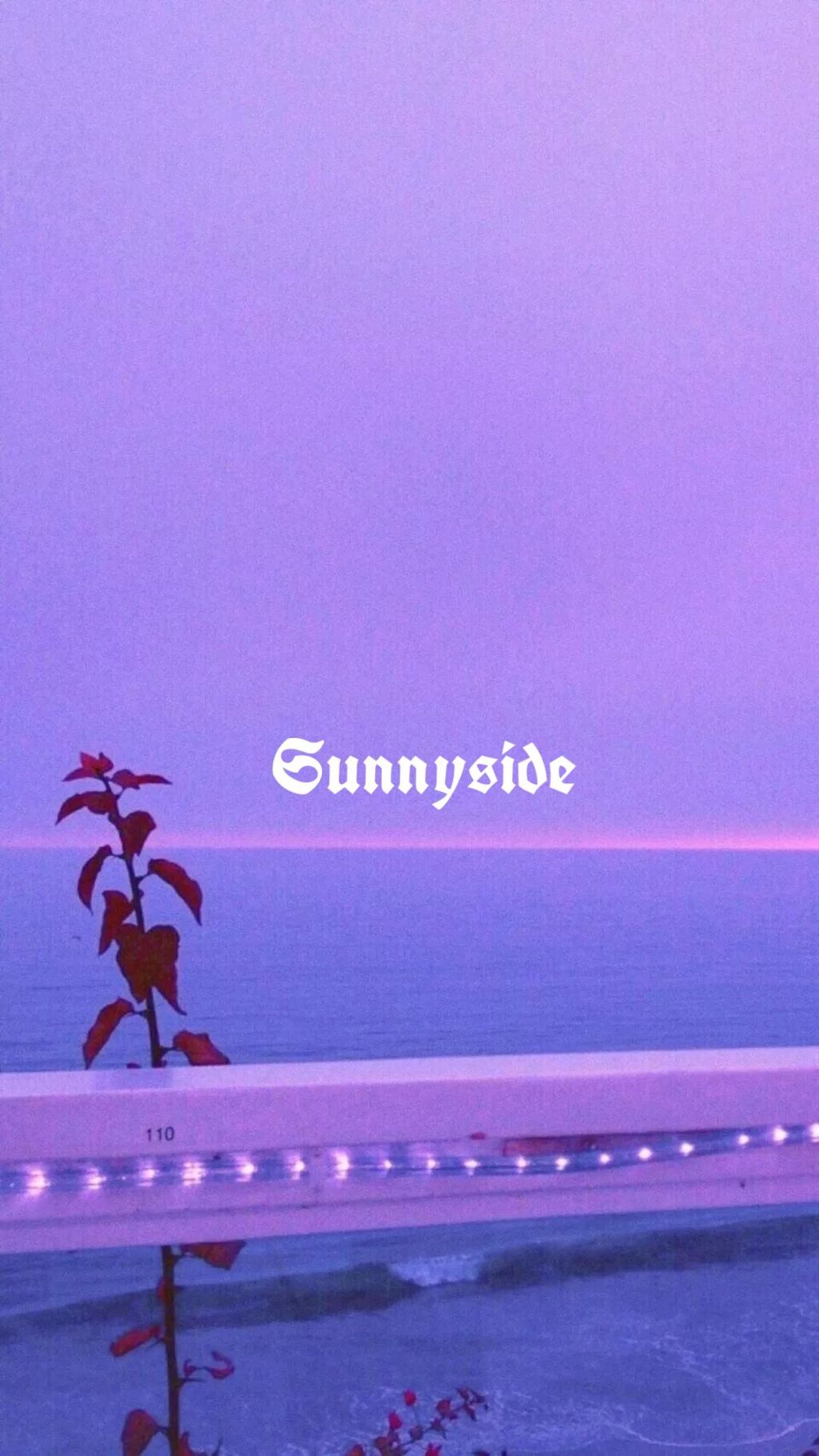 Tramonto viola con testo Sunnyside, 1024x1820 Verticale, Mobile