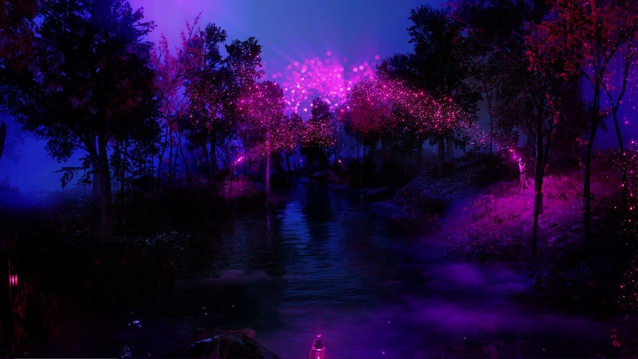 Texture astratta viola neon, 1080x2160 Verticale, Mobile