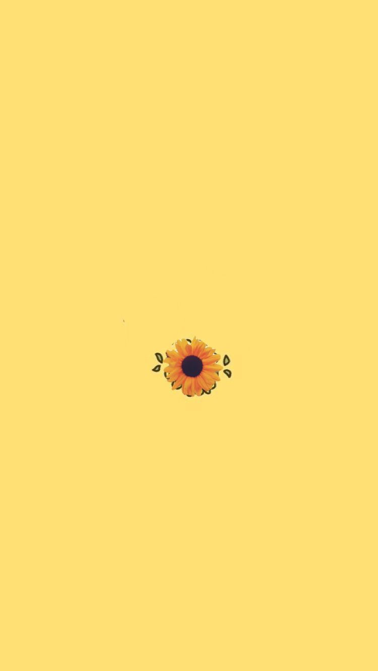 Fiore piccolo su giallo, 750x1332 Verticale, Telefono