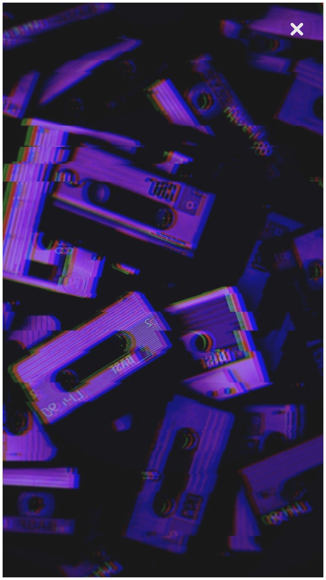 Cassette audio viola scuro, 1242x2208 Full HD Verticale, iPhone