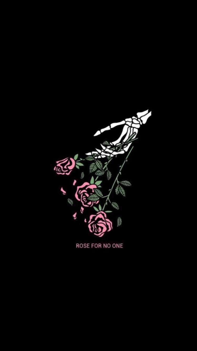 Mano scheletro con rose nere, 750x1334 Full HD Verticale, iPhone