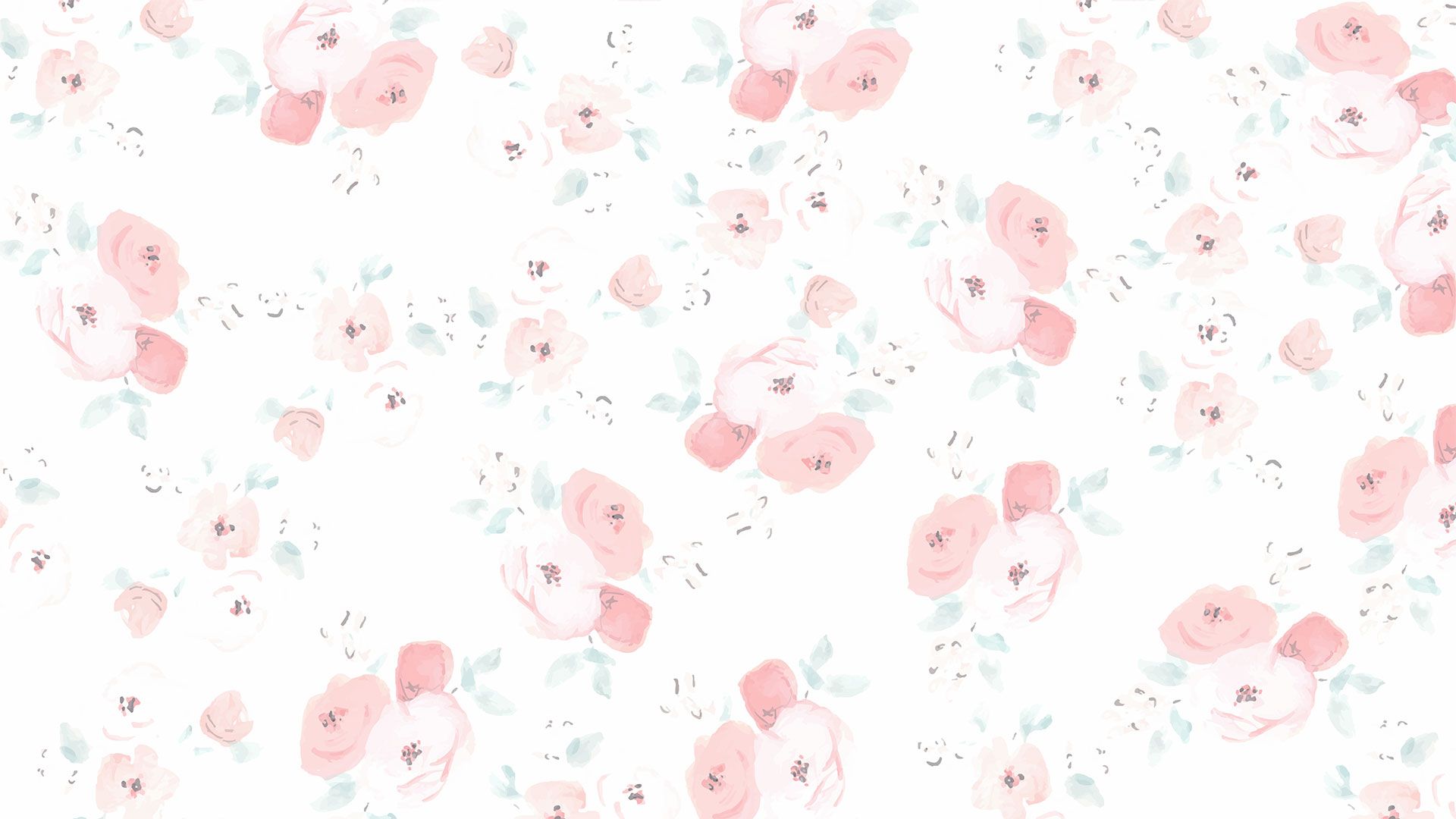 Fiori rosa pastello acquarello, 1920x1080 1080p, PC