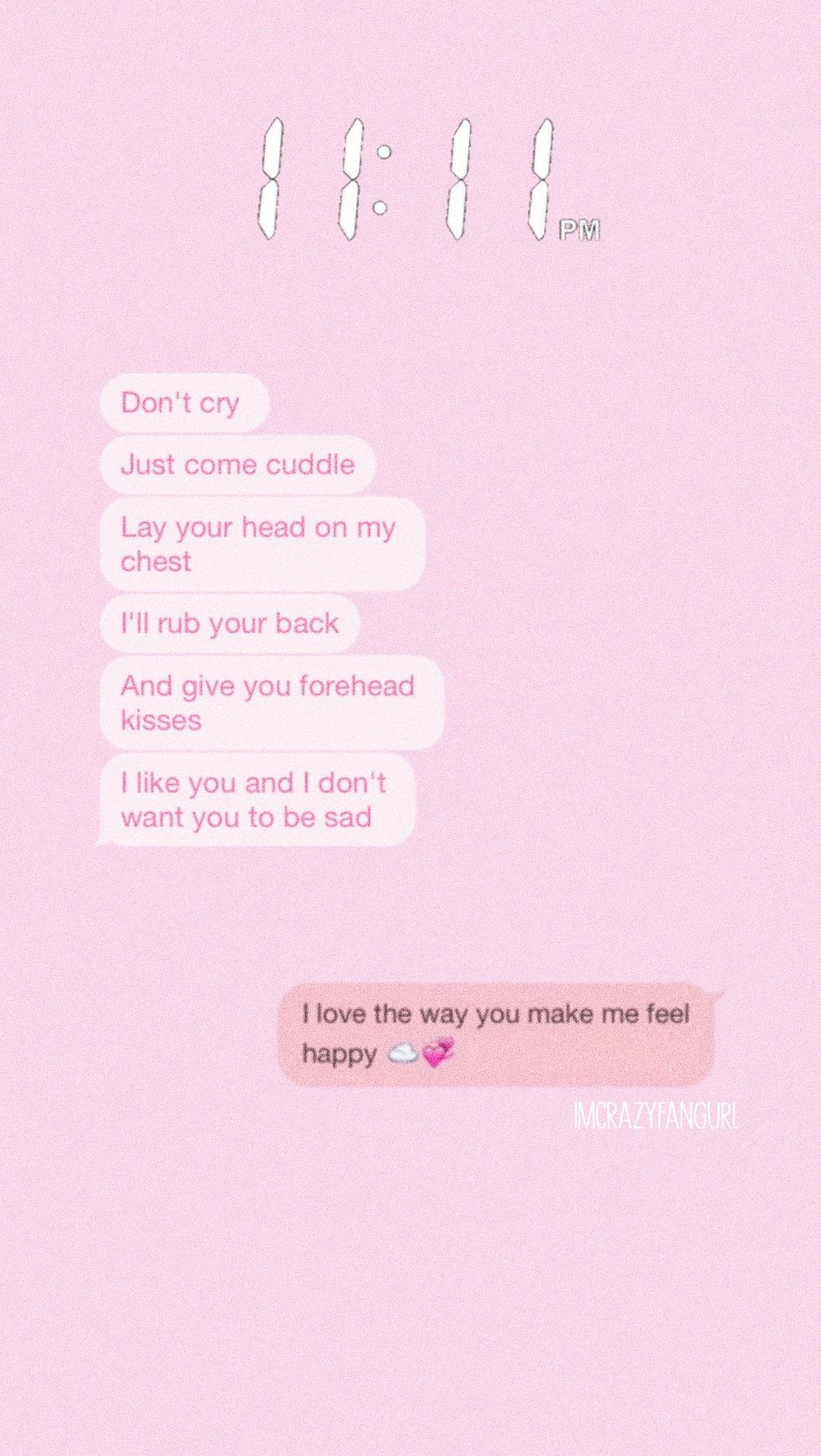 Schermata chat rosa estetica, 1080x1917 Full HD Verticale, iPhone Pro