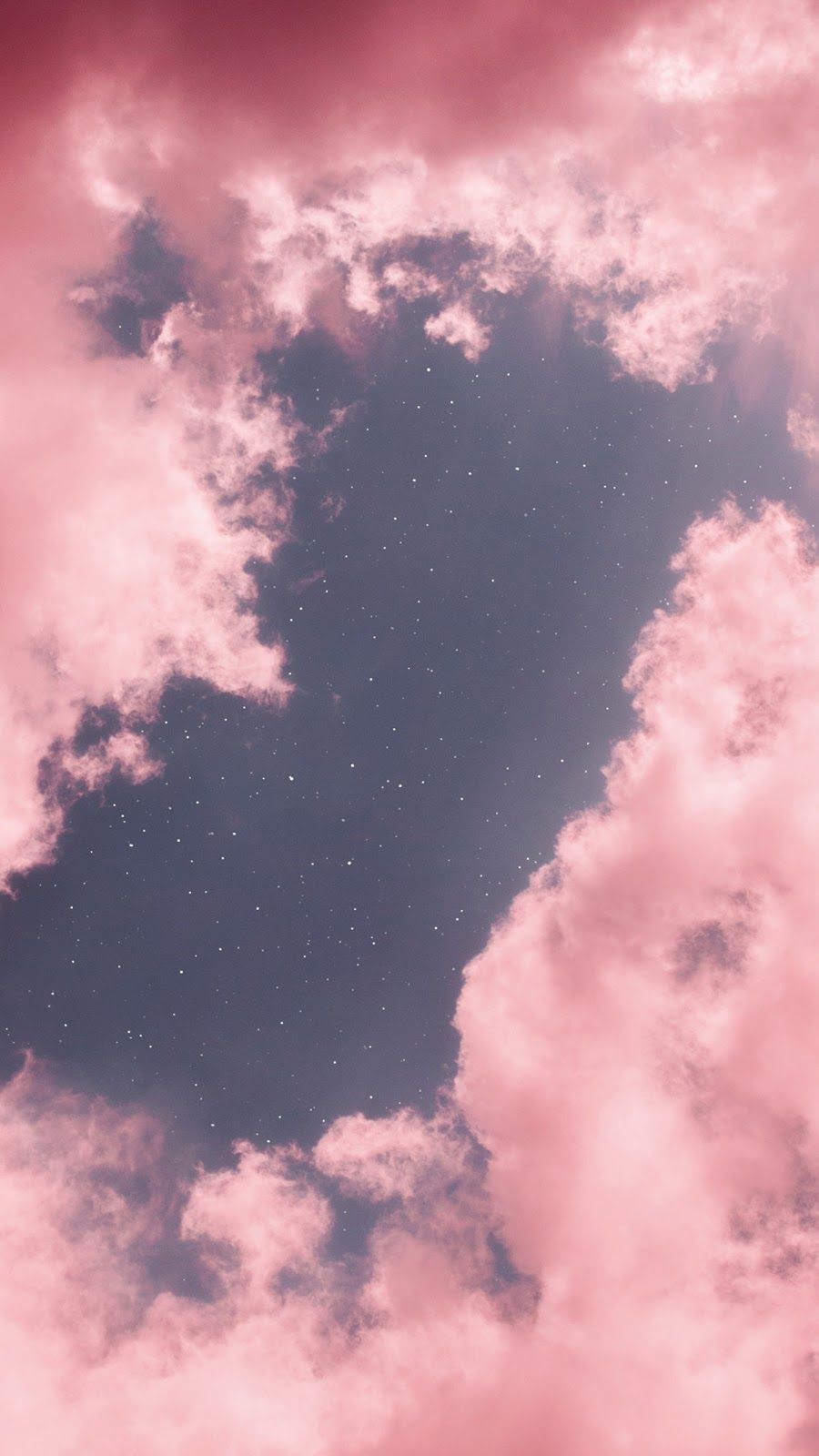 Nuvole rosa cielo notturno, 900x1600 Verticale, iPhone Plus