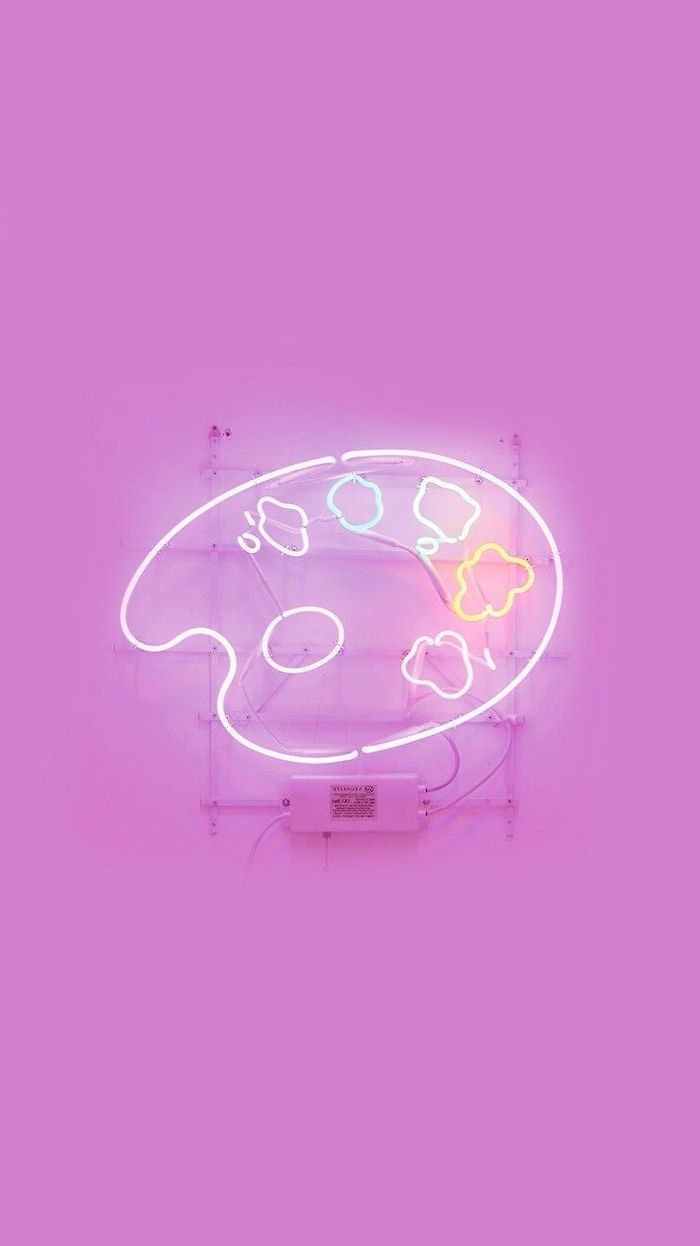 Insegna neon tavolozza colori, 700x1246 Full HD Verticale, iPhone