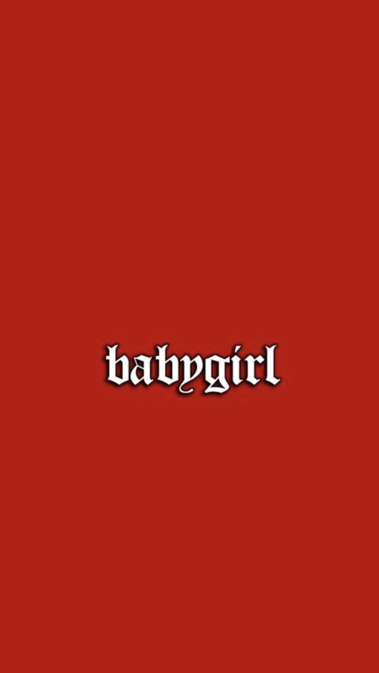 Scritta babygirl sfondo rosso, 1242x2208 Verticale, Mobile