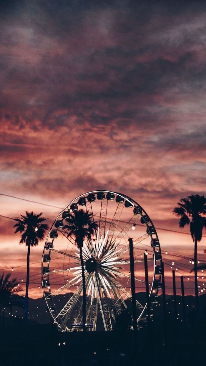 Ruota panoramica al tramonto, 700x1244 Verticale, POCO
