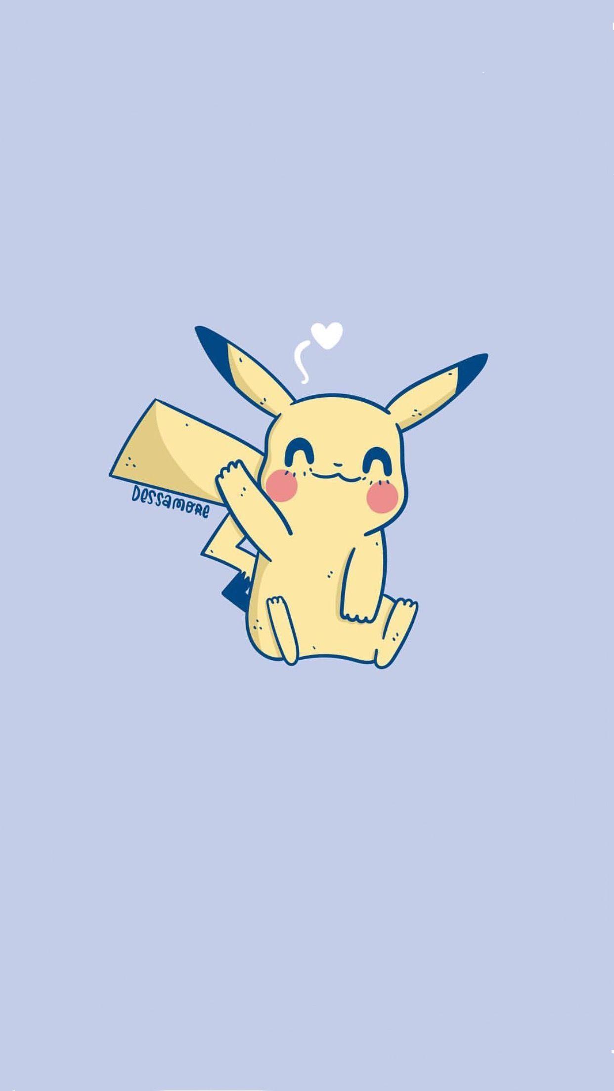 Pikachu Pokémon sfondo lilla, tipo elettro, 1242x2208 Full HD Verticale, Smartphone
