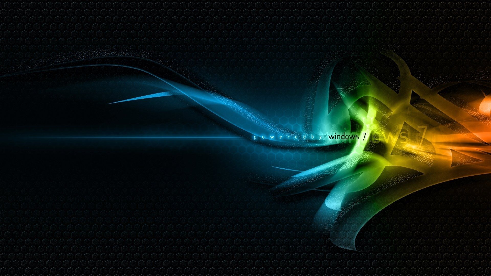 Onde astratte colorate su nero, 1920x1080 Full HD 1080p, Desktop