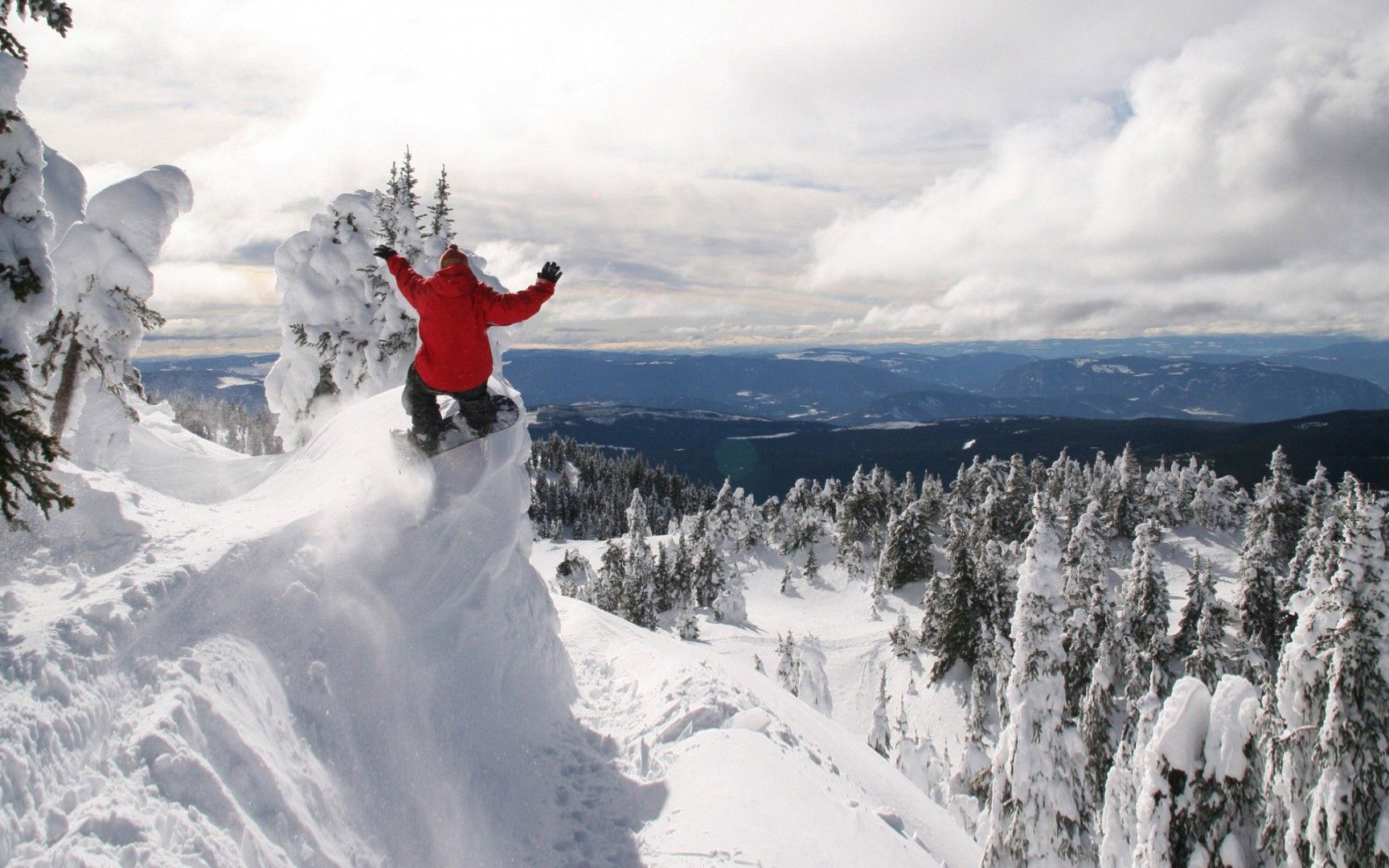 Snowboarder salto montagna innevata, 1728x1080 900p, Monitor Gaming