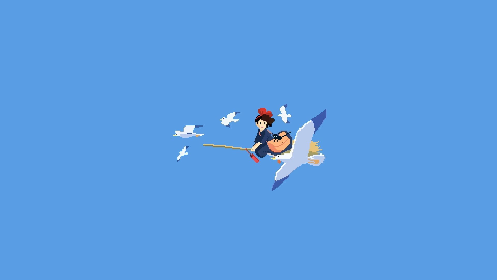 Kiki consegne a domicilio, cielo blu, 1920x1080 Full HD, Monitor Gaming