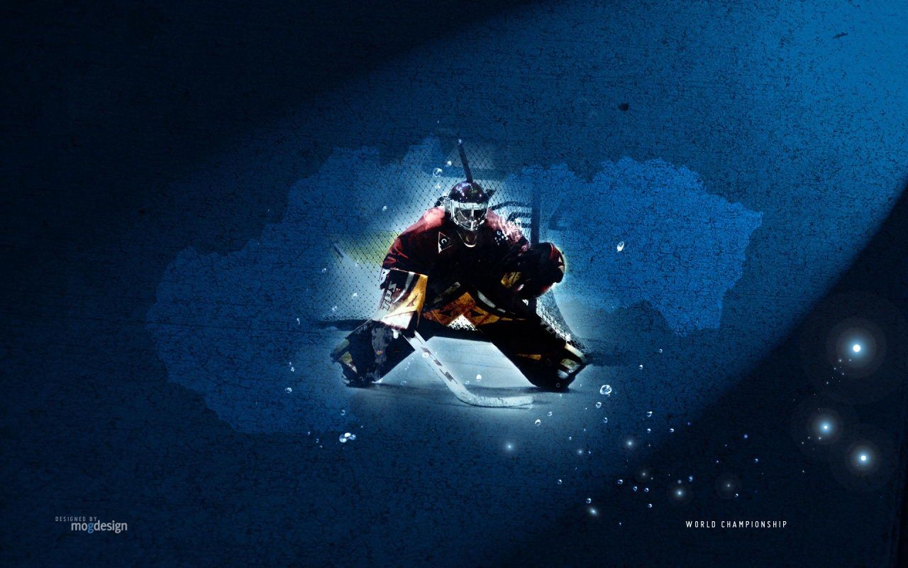 Portiere hockey ghiaccio blu, 1280x800 720p, PC