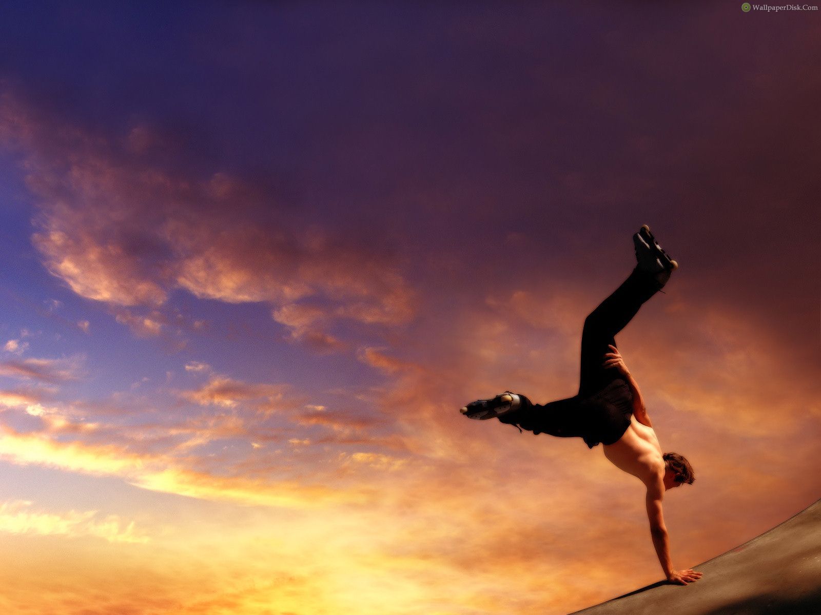 Skateboarder verticale al tramonto, 1600x1200 900p, Monitor Gaming