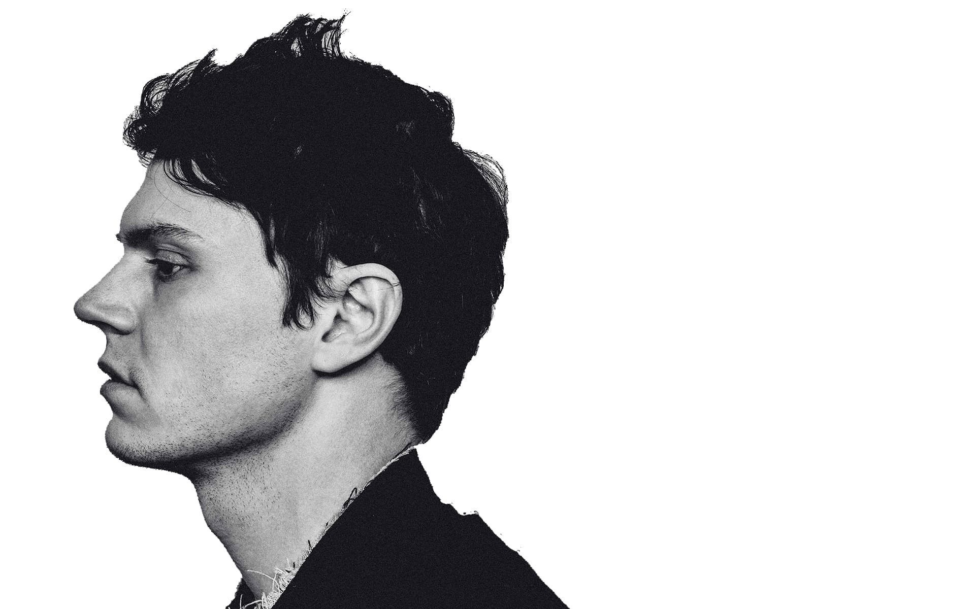 Evan Peters ritratto bianco e nero, 1920x1200 WUXGA, Desktop