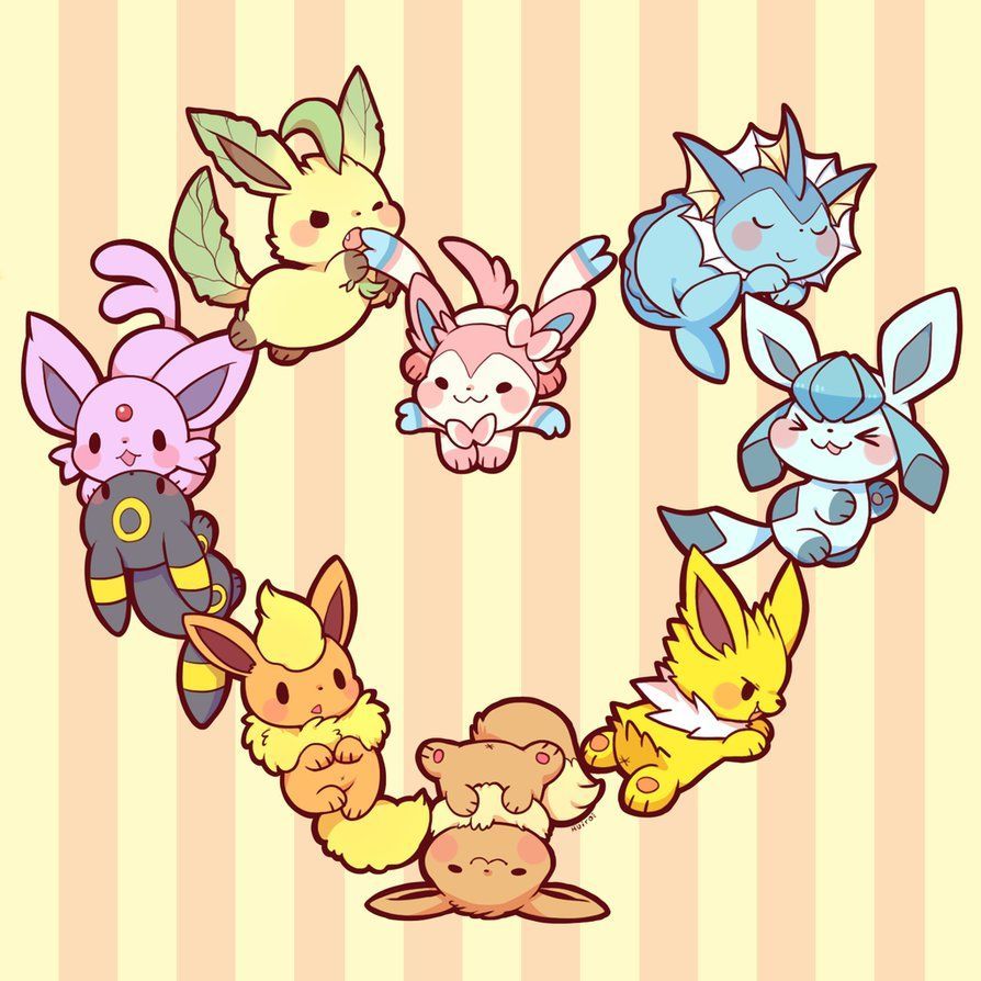Evoluzioni di Eevee Pokémon, 894x894 HD, PC