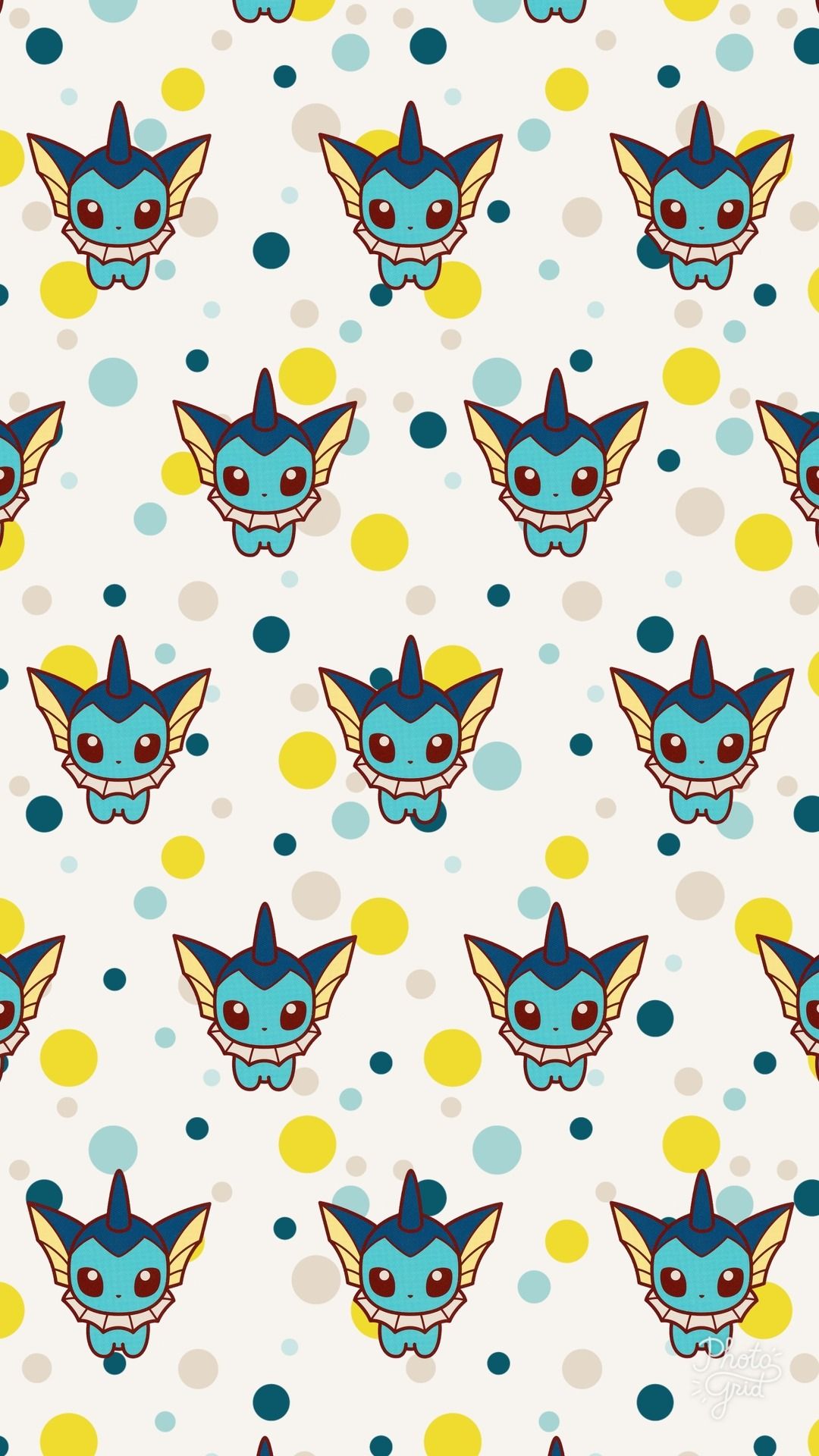 Vaporeon pattern Pokémon, 1080x1920 Verticale, Mobile