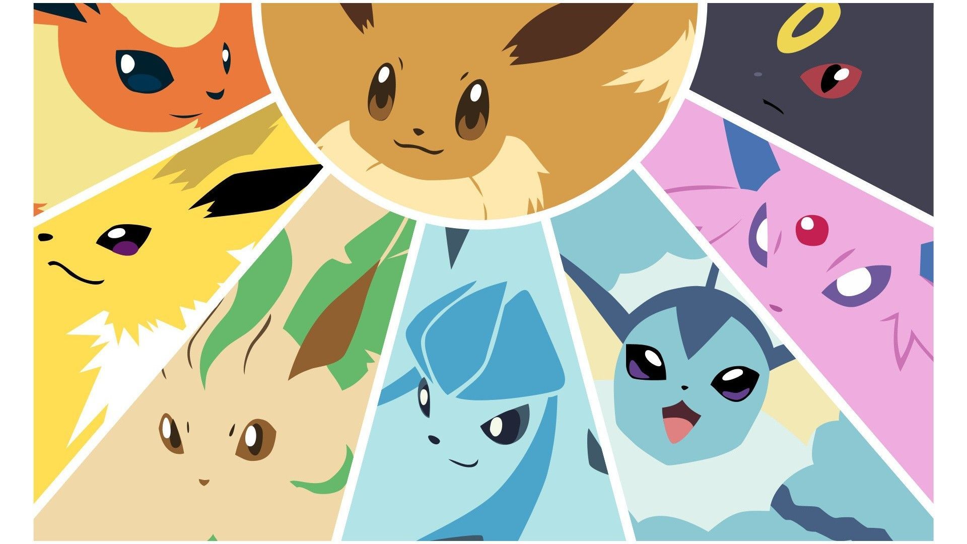 Eevee ed evoluzioni Pokémon, 1920x1080 1080p, Laptop