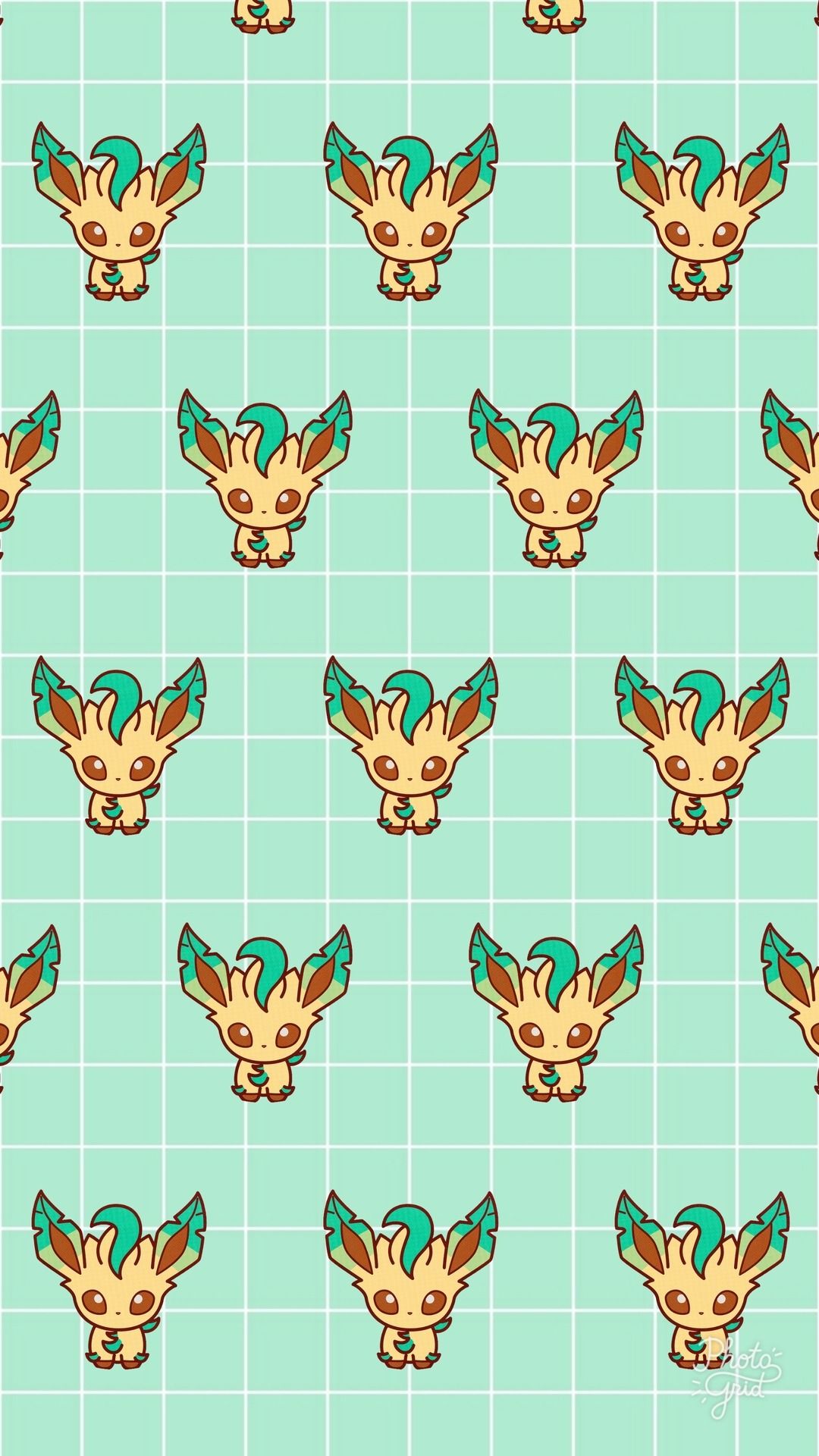 Leafeon pattern verde, 1080x1920 Full HD Verticale, Smartphone