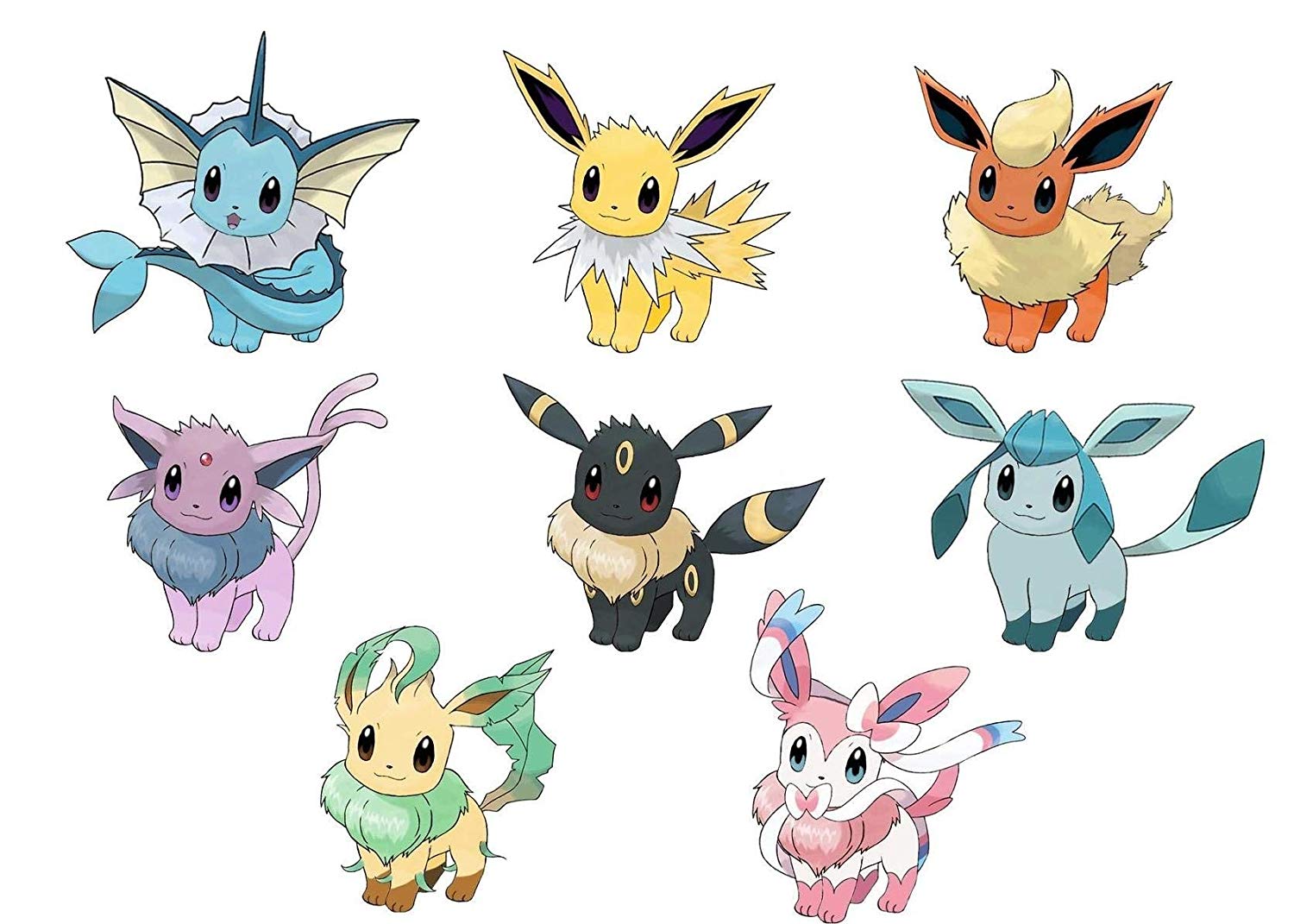 Eevee ed evoluzioni Pokemon, Nintendo, 1500x1071 HD, Desktop