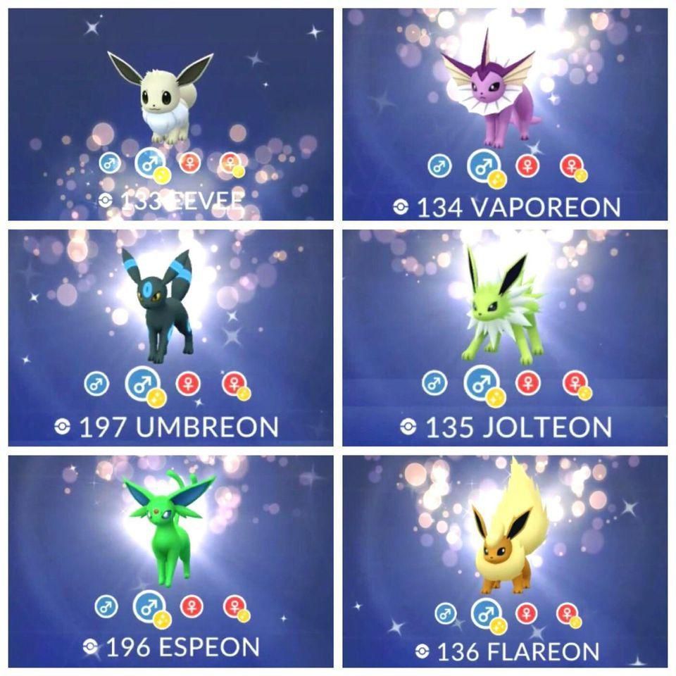 Evoluzioni di Eevee colorate, Pokémon, 670x1191 Verticale, Mobile