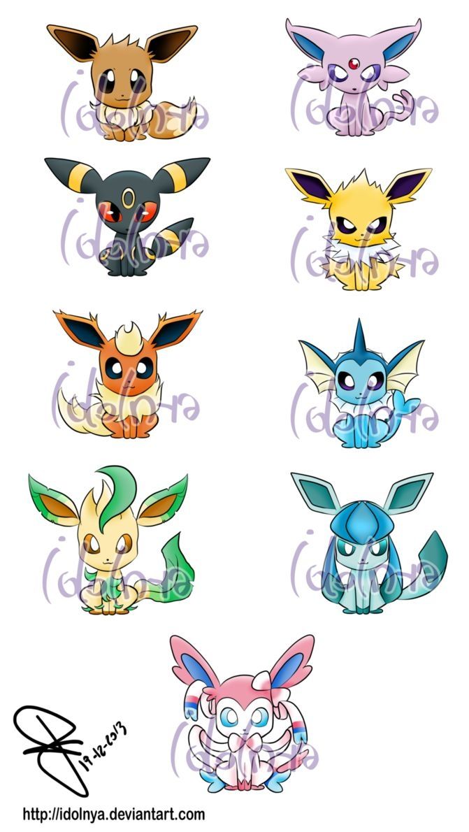Evoluzioni di Eevee Pokémon, 1024x1024 HD, PC Desktop