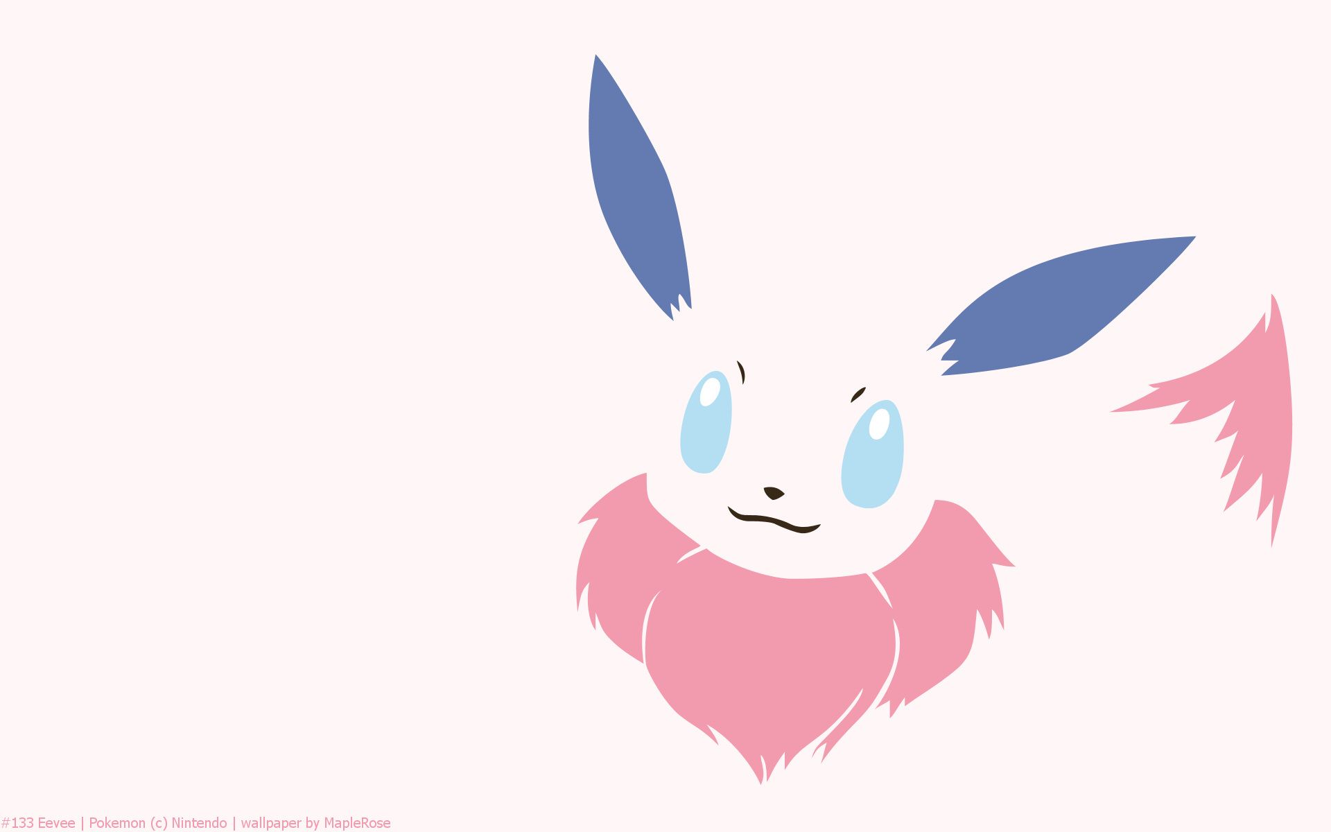Eevee stilizzato minimalista rosa, 1920x1200 WUXGA, Desktop
