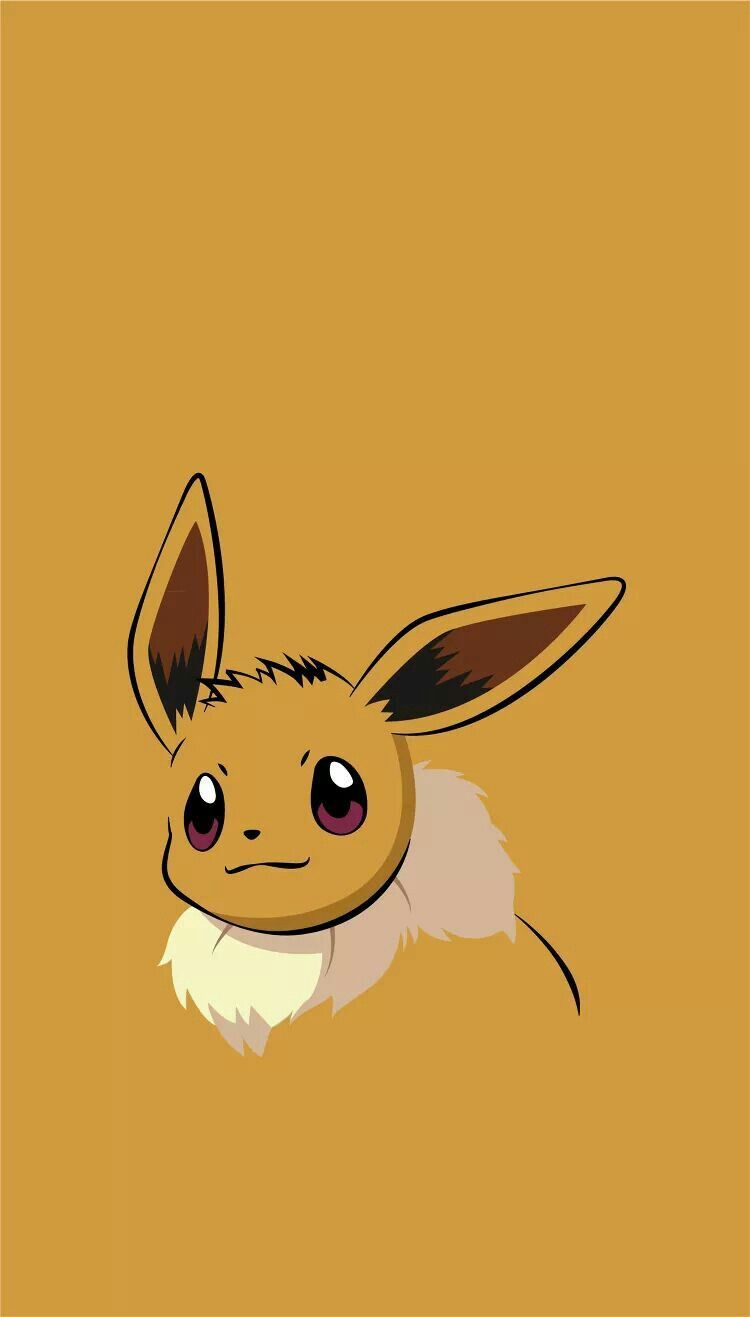 Eevee Pokémon sfondo arancione, 750x1317 Verticale, Mobile