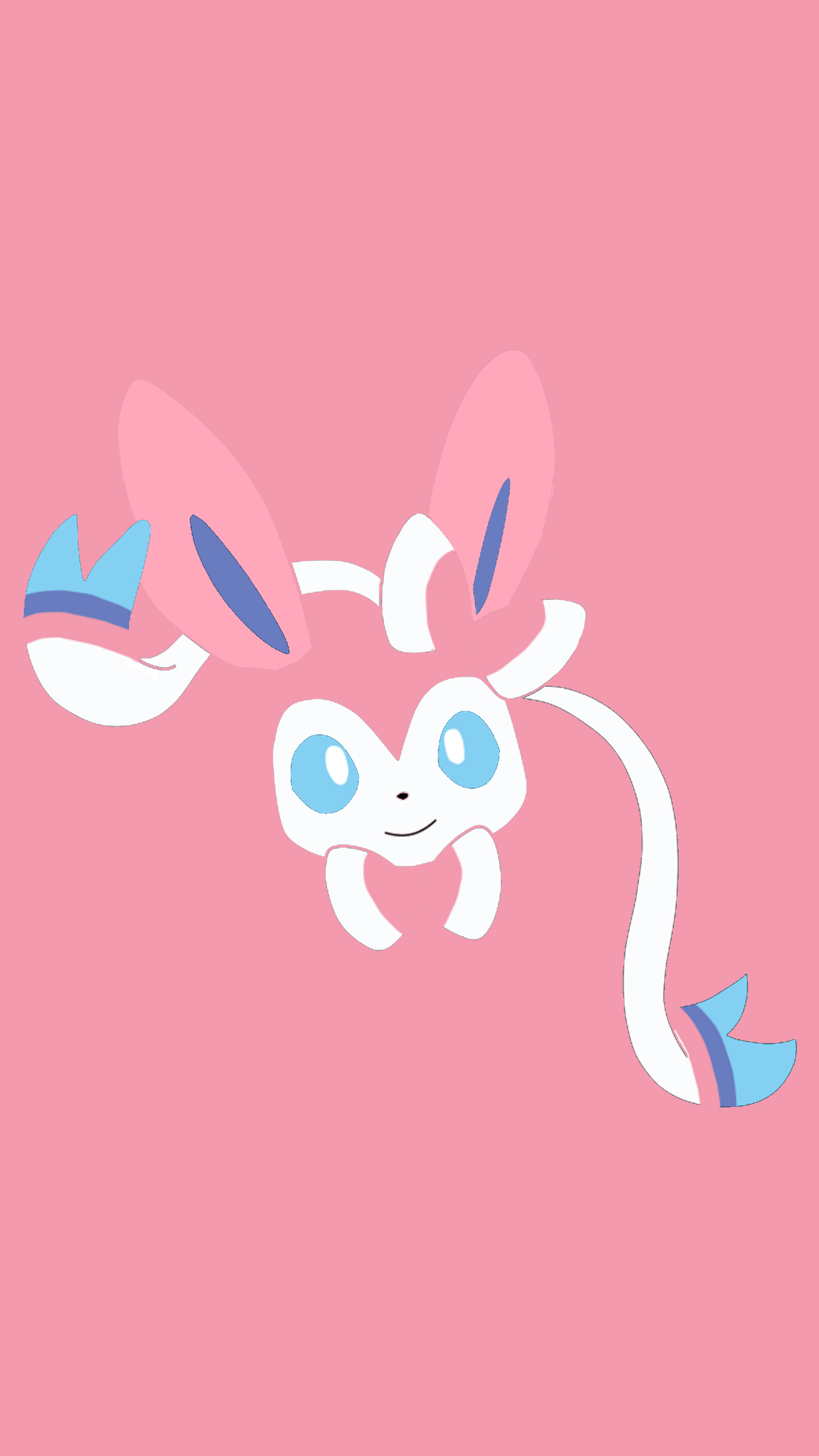Sylveon Pokemon sfondo rosa, 1360x2418 Full HD Verticale, Samsung Galaxy