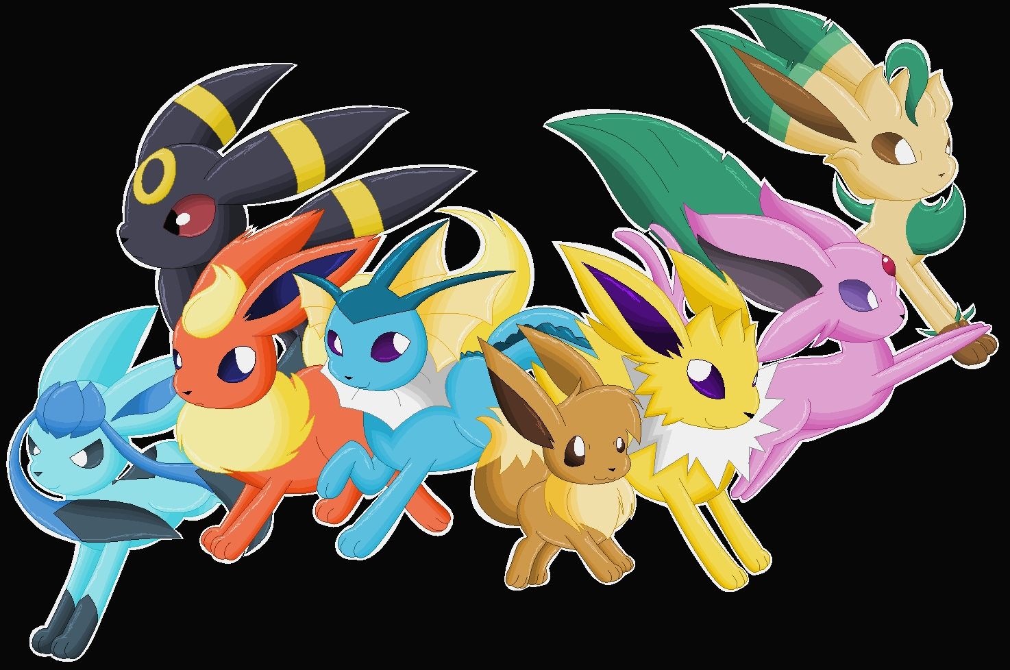 Evoluzioni di Eevee Pokemon, 1474x978 720p, Laptop