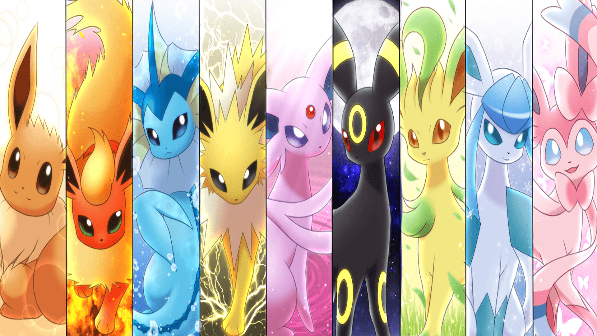 Eevee evoluzioni umanizzate chibi, 1024x916 HD, Desktop