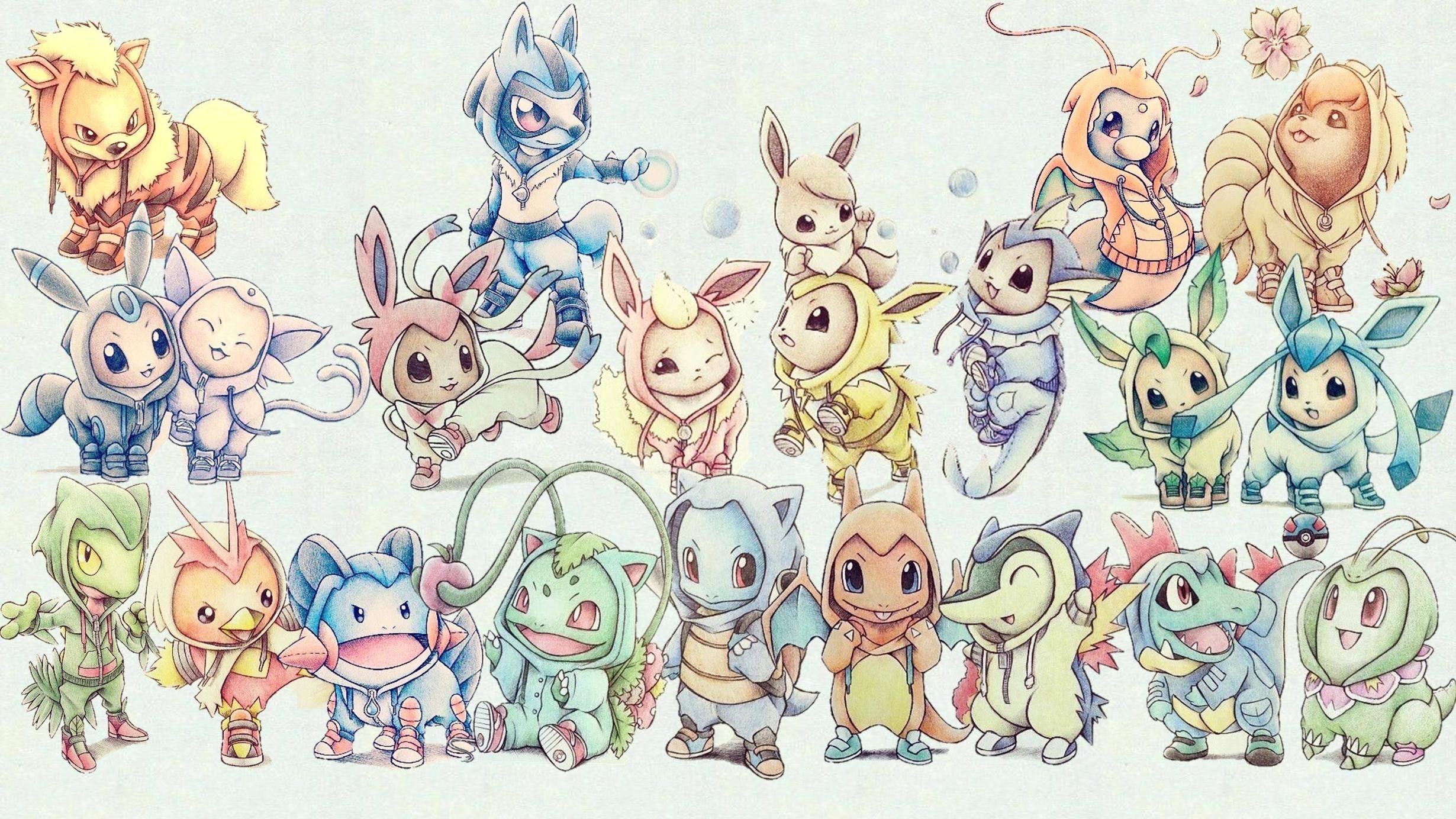 Evoluzioni di Eevee umanizzate, 1024x916 HD, PC