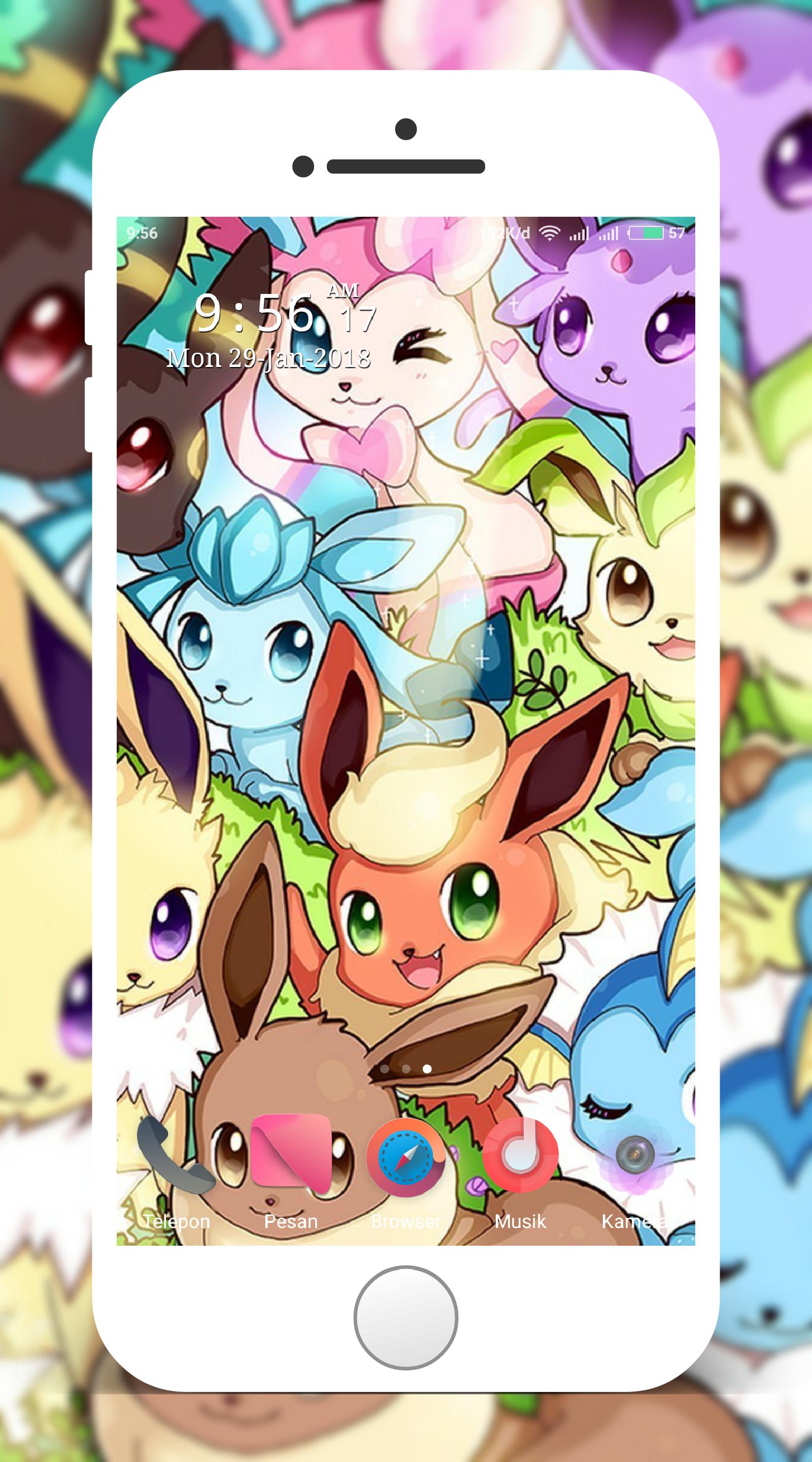 Evoluzioni di Eevee Pokemon, 1600x2880 Full HD Verticale, Smartphone