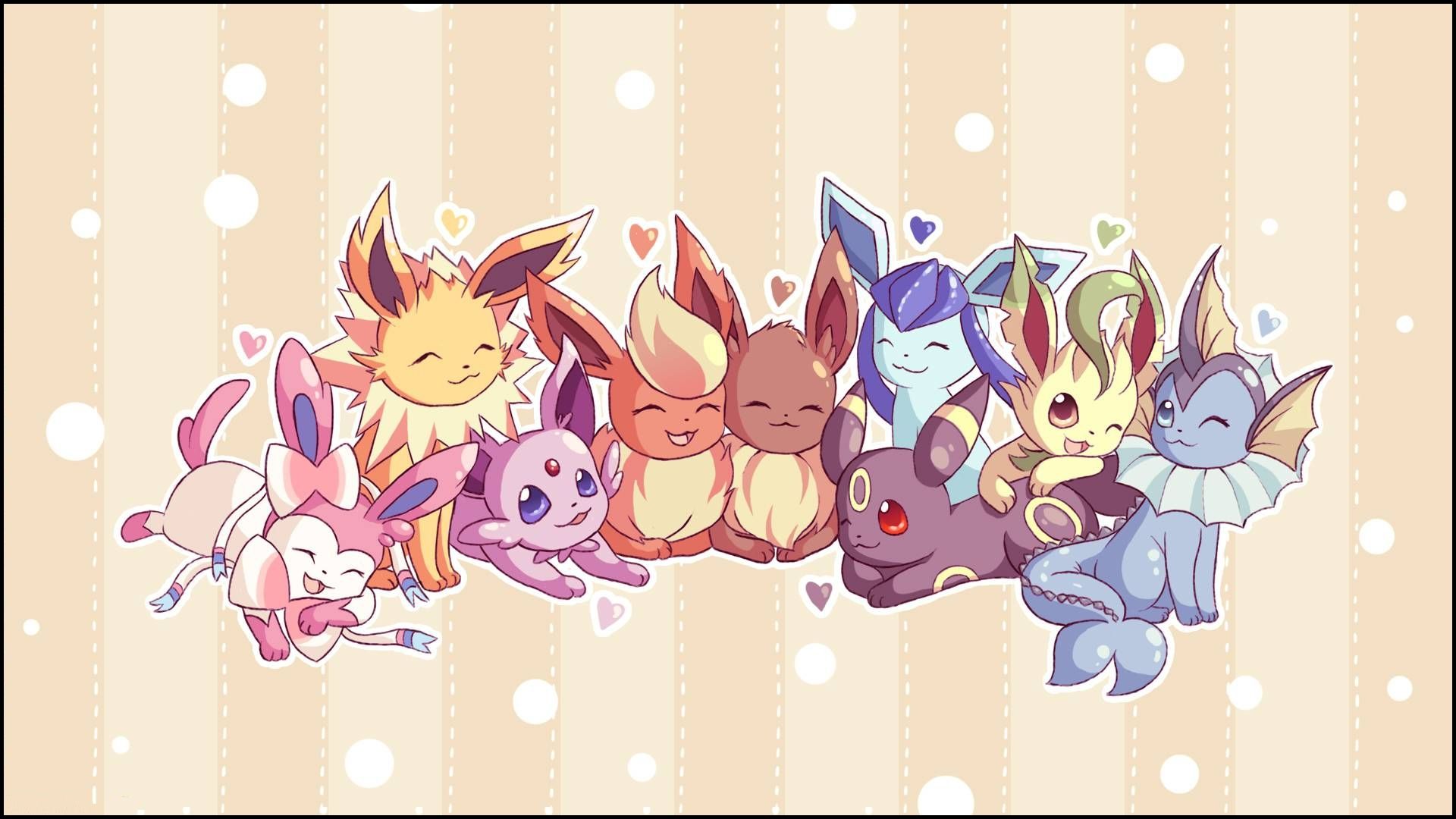 Eevee e evoluzioni Pokémon, 1920x1080 Full HD, PC Desktop