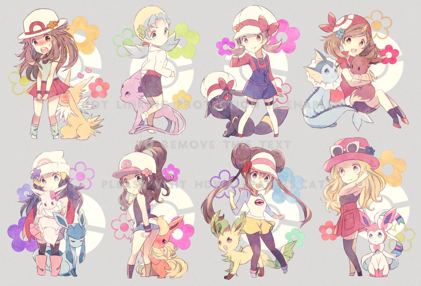 Allenatrici Pokémon con Eevoluzioni, 1455x990 720p, Laptop