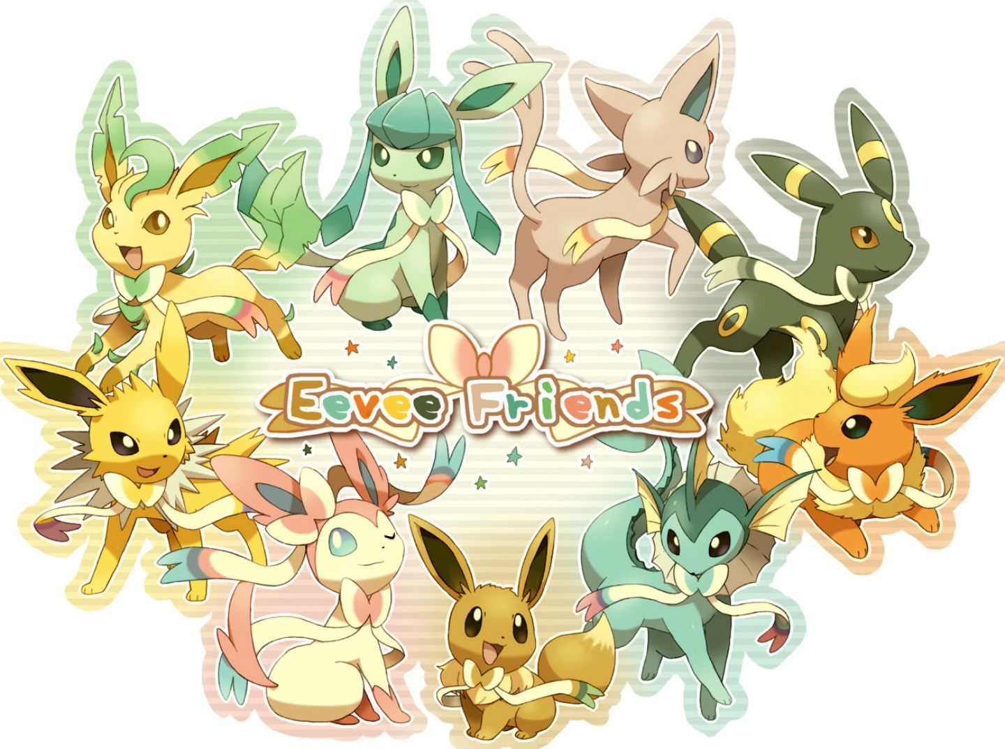 Evoluzioni di Eevee, Pokémon, 1920x1080 Full HD 1080p, Laptop
