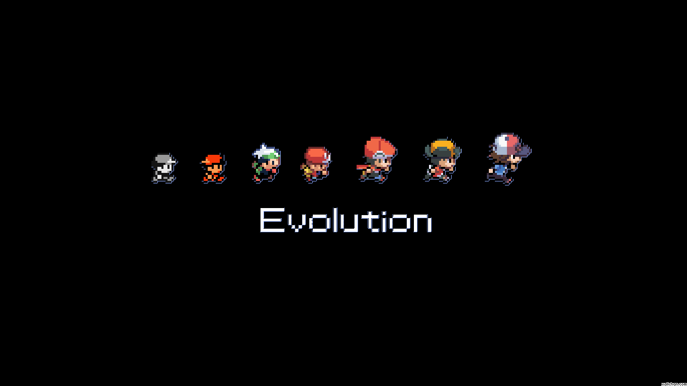 Personaggi pixel art Pokémon Evolution, 1366x768 HD, PC Desktop