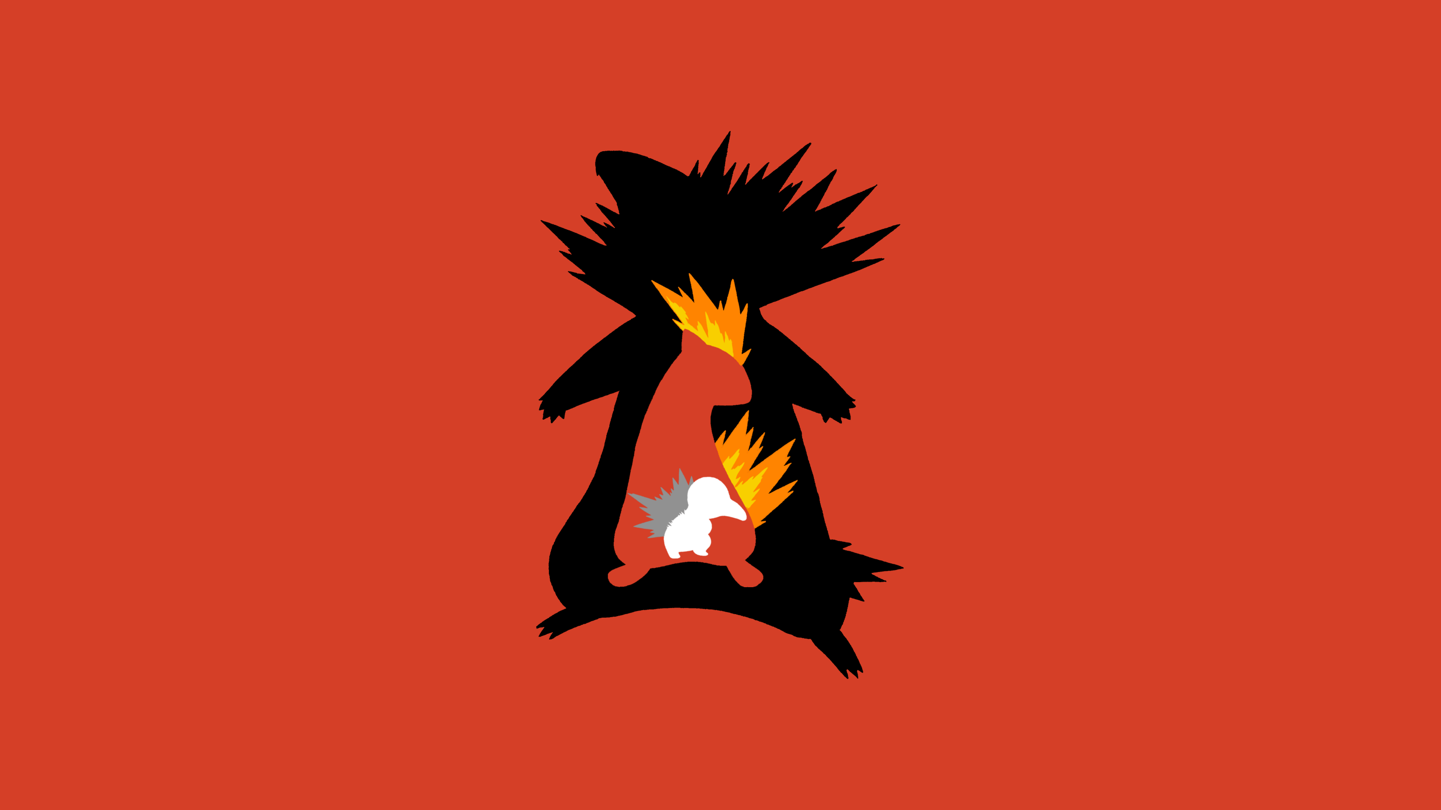 Sagome evoluzione Cyndaquil Pokémon, 2838x1596 QHD, Monitor Gaming