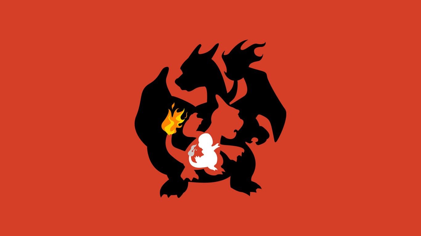 Evoluzione Charmander Charizard sagome, 1366x768 720p, PC