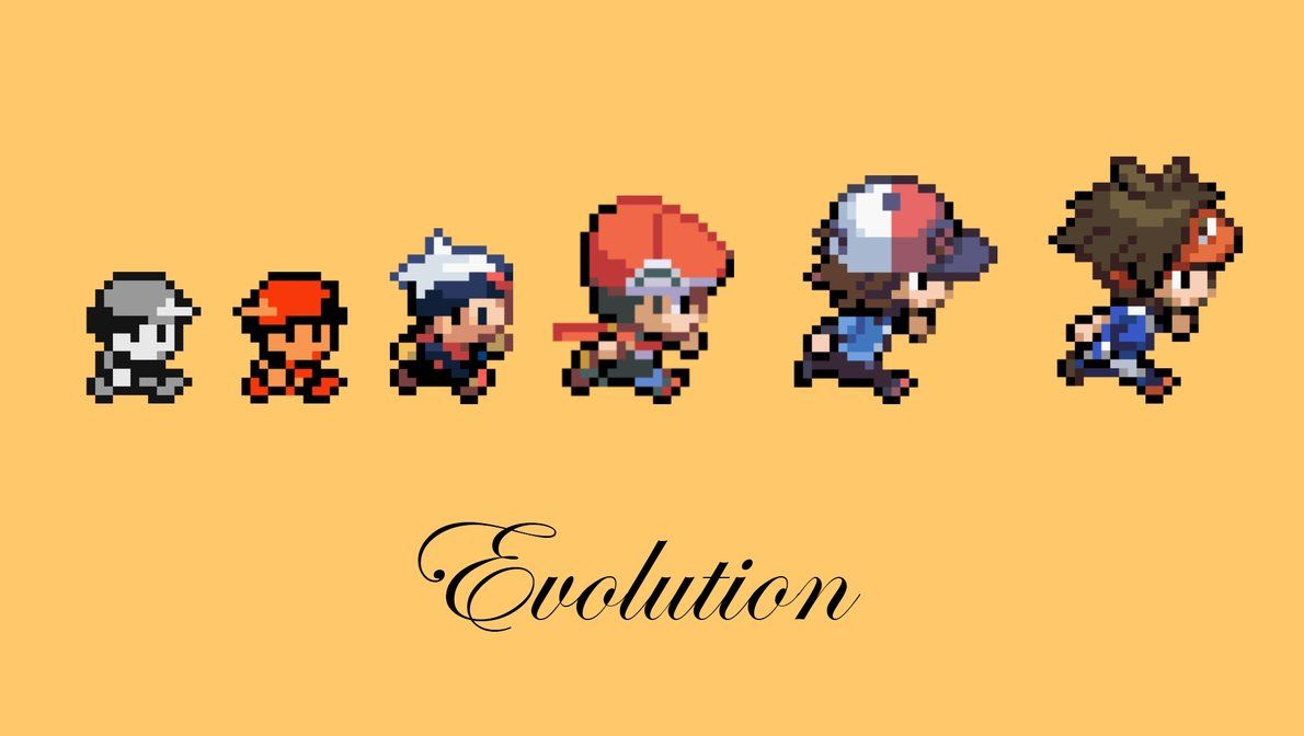 Sprite pixel evoluzione allenatore Pokémon, 1190x672 HD, Desktop